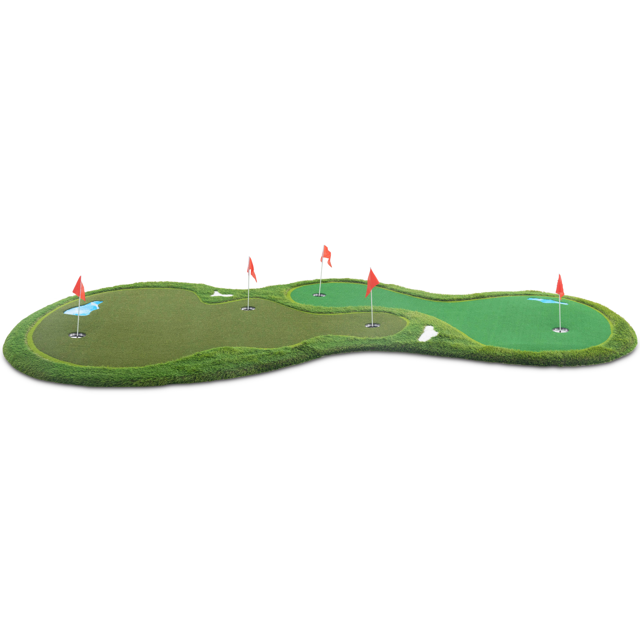 Golfmatta Pro | Dubbla greener och vattenhinder | 4x2m Golfmatta Pro | Dubbla greener och vattenhinder | 4x2m