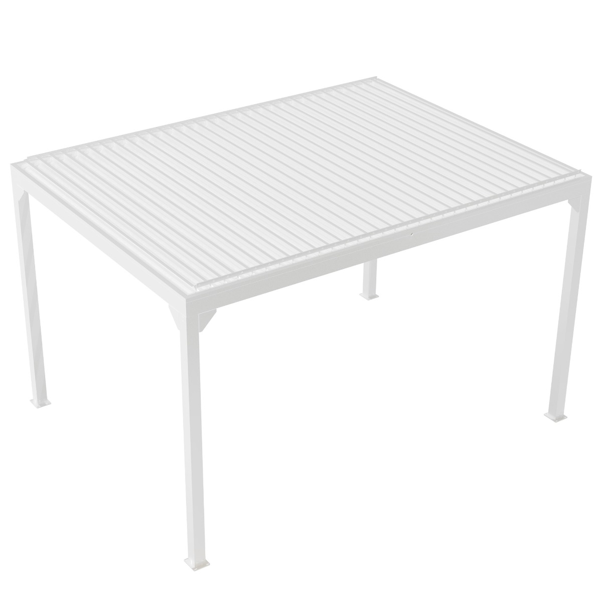 Vit Pergola Premium | Öppningsbara lameller Vit Pergola Premium | Öppningsbara lameller