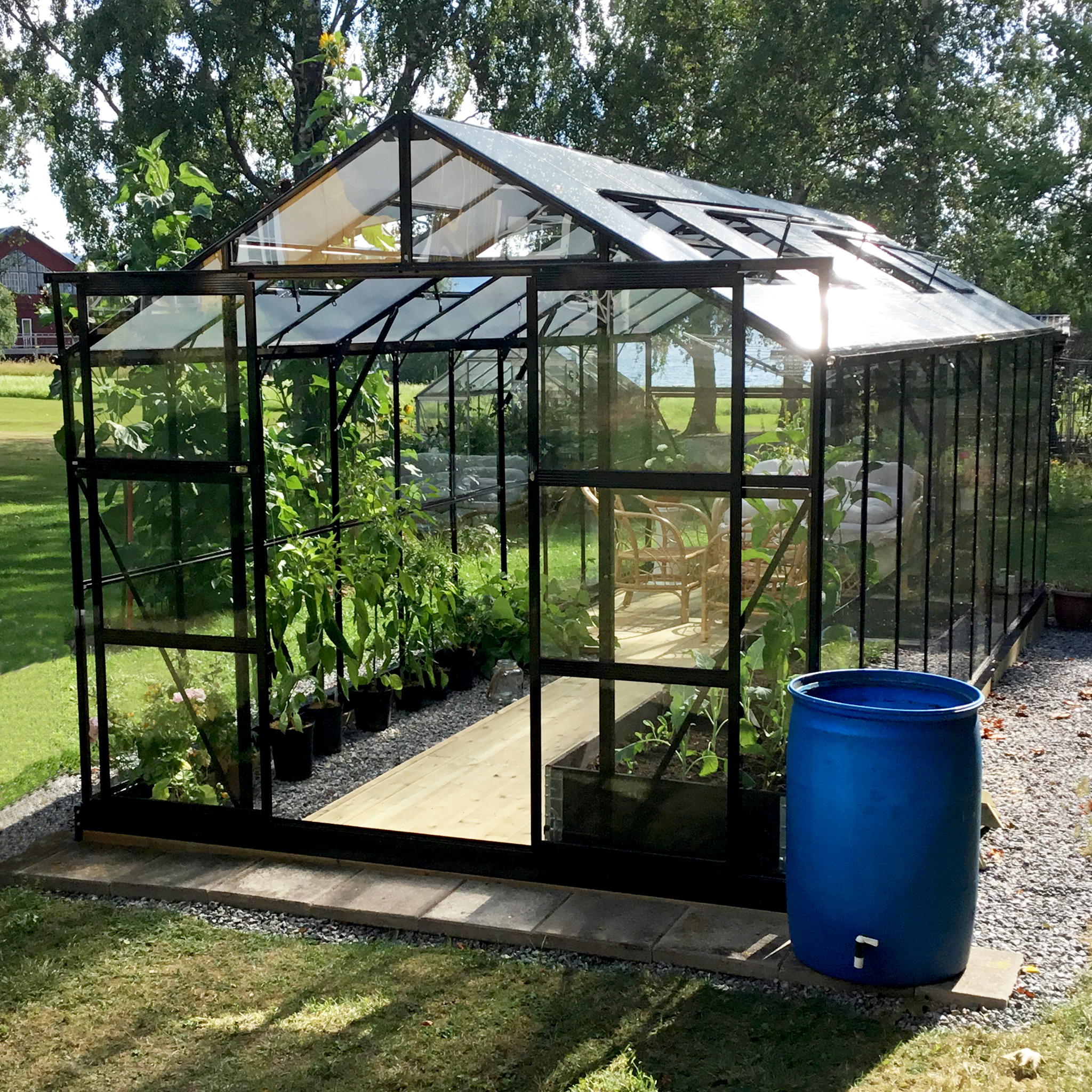 Växthus 16 m² | 4mm säkerhetsglas | 5 års stormgaranti Växthus 16 m² | 4mm säkerhetsglas | 5 års stormgaranti