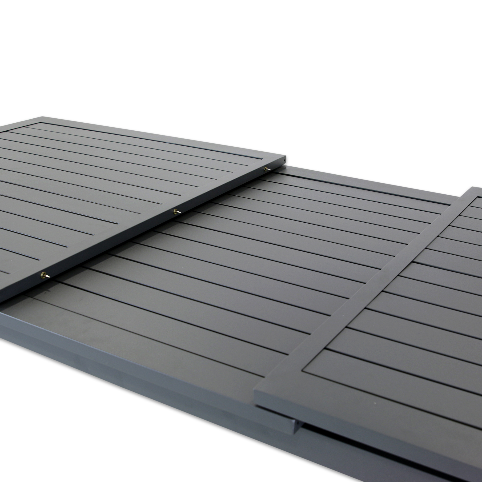 Förlängningsbart bord i aluminium 180-240cm | 8 positionsstolar Förlängningsbart bord i aluminium 180-240cm | 8 positionsstolar
