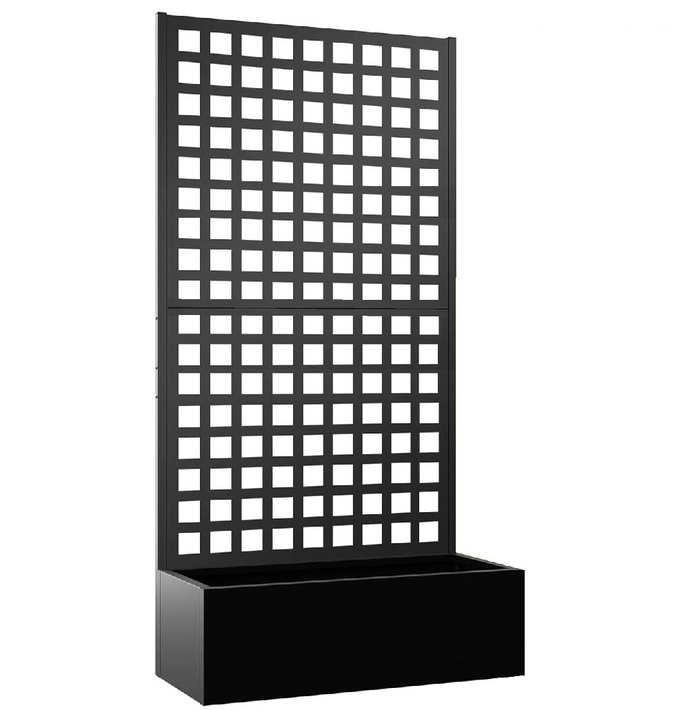 Bloml�da med spalje | 90x180cm | St�l | Svart