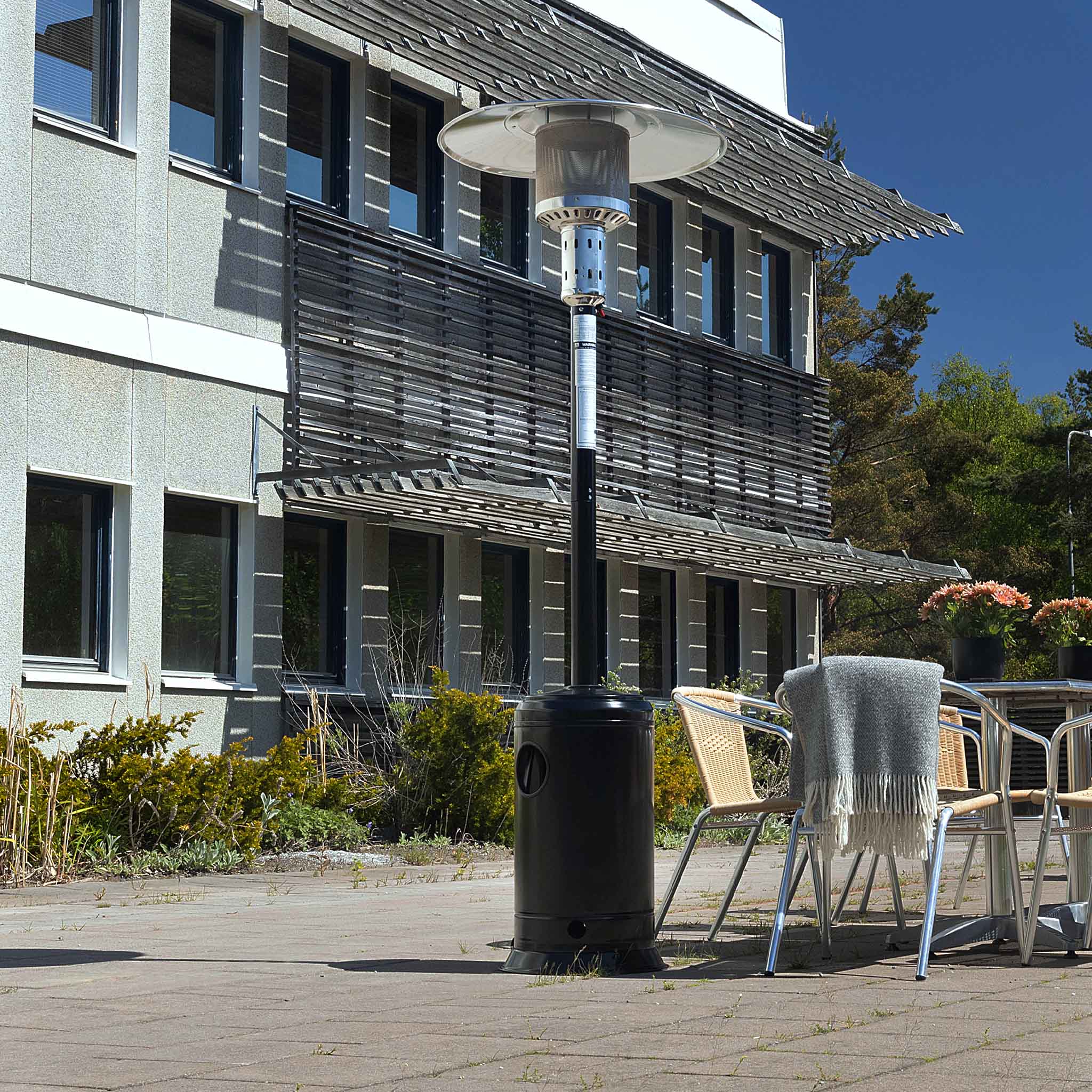 Terrassvärmare 12kW | Stående | Svart Terrassvärmare 12kW | Stående | Svart