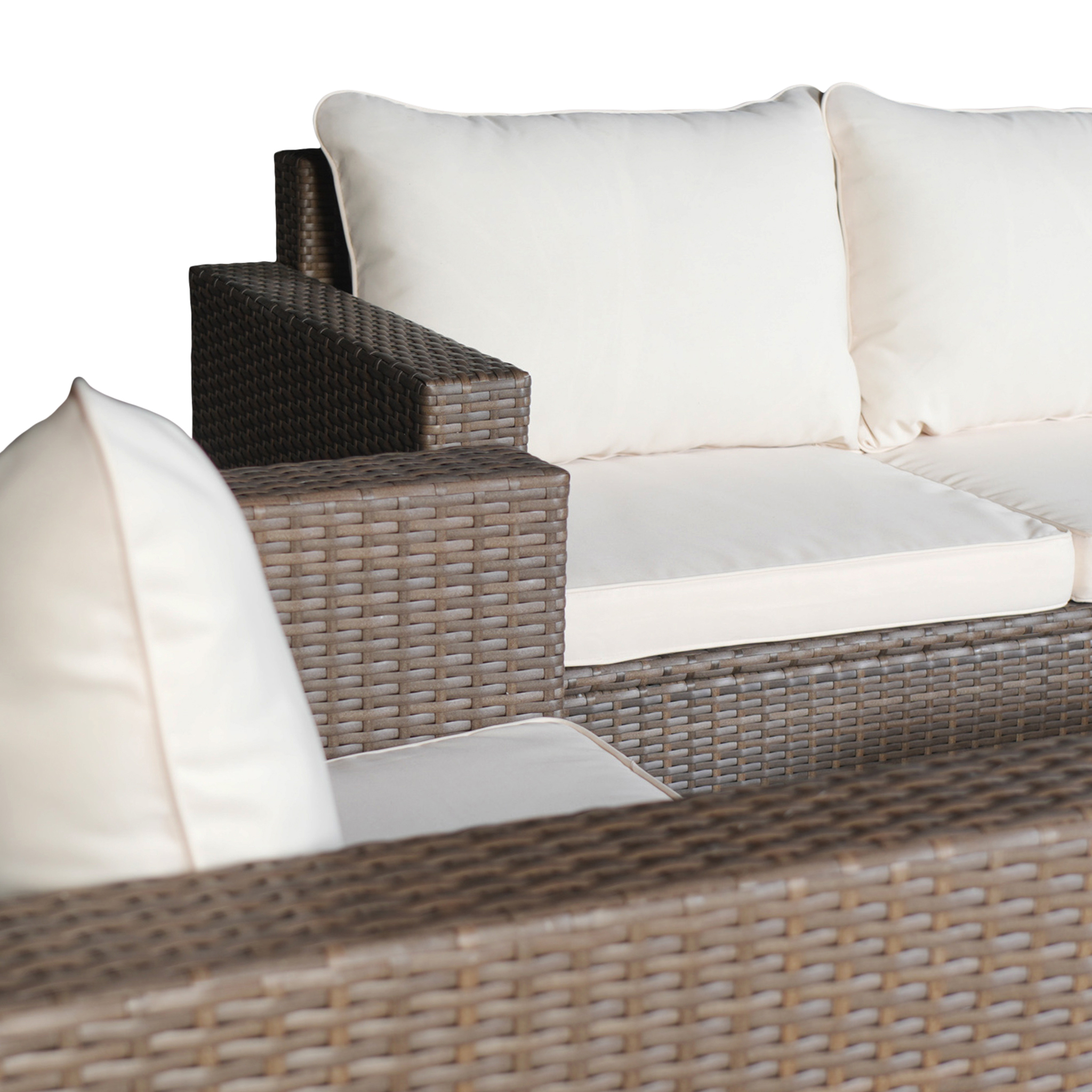 Loungegrupp utemöbler | Brun konstrotting | Huvudskär Loungegrupp utemöbler | Brun konstrotting | Huvudskär