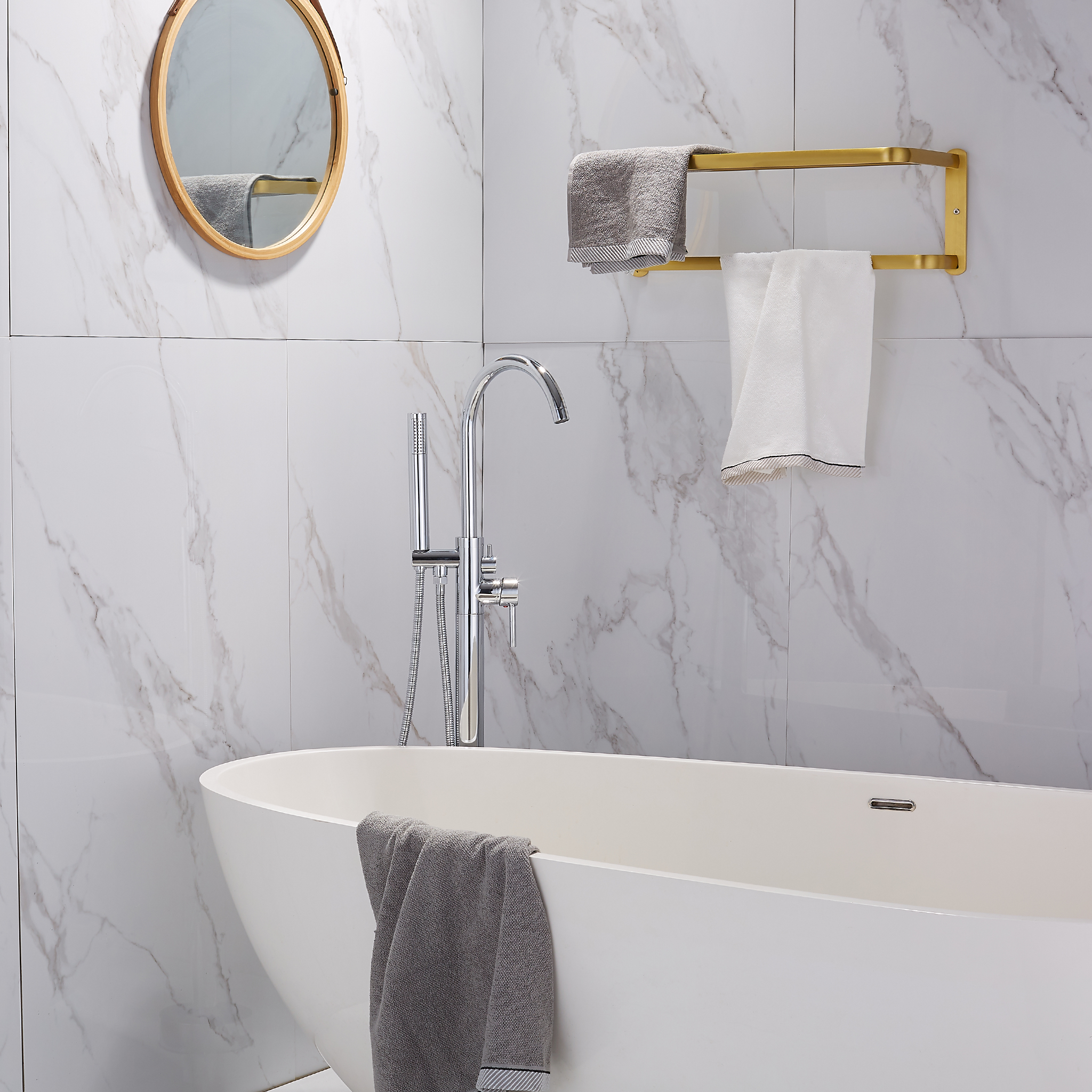 Golvblandare badkar | Engreppsblandare | Krom | FD-2207 Golvblandare badkar | Engreppsblandare | Krom | FD-2207