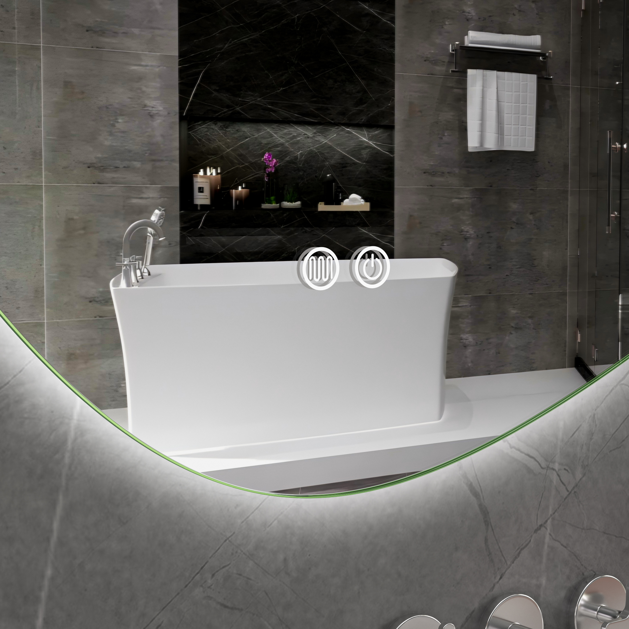 LED-spegel med Anti-fog funktion | dimbart ljus | Lyfco LED-spegel med Anti-fog funktion | dimbart ljus | Lyfco