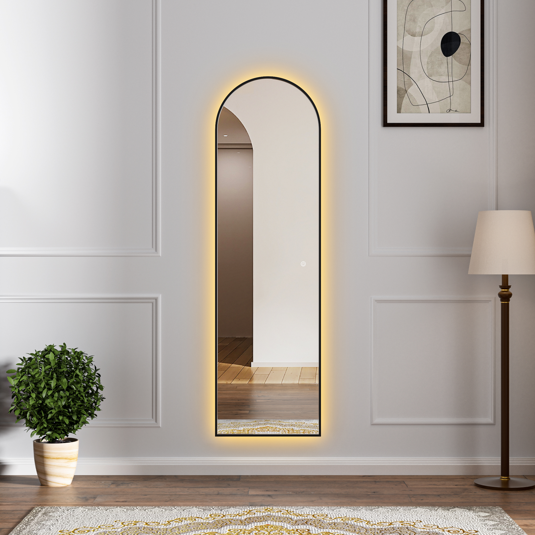 Helkroppsspegel | Valvformad | LED-belysning med dimmer | 170x50 cm | Samira Helkroppsspegel | Valvformad | LED-belysning med dimmer | 170x50 cm | Samira