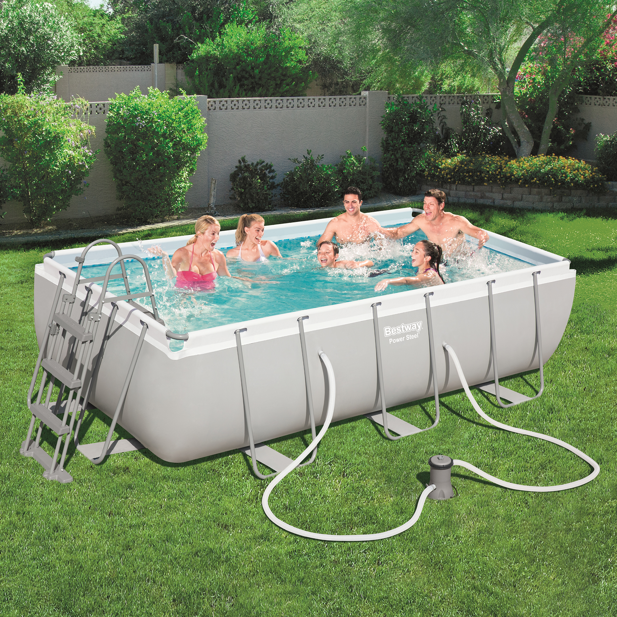Bestway pool ovan mark 4,04x2,01m - 100cm djup | Power Steel (56441) Bestway pool ovan mark 4,04x2,01m - 100cm djup | Power Steel (56441)