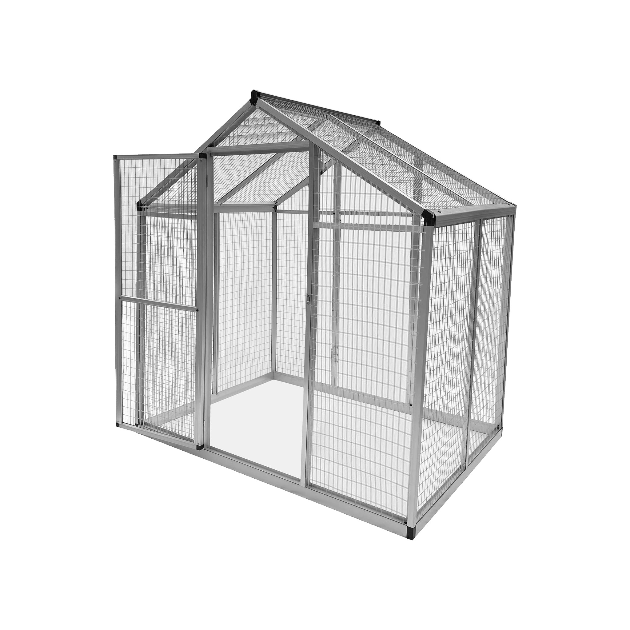 H�nshus | F�gelbur | Aluminium och J�rnn�t | 122x178x195cm