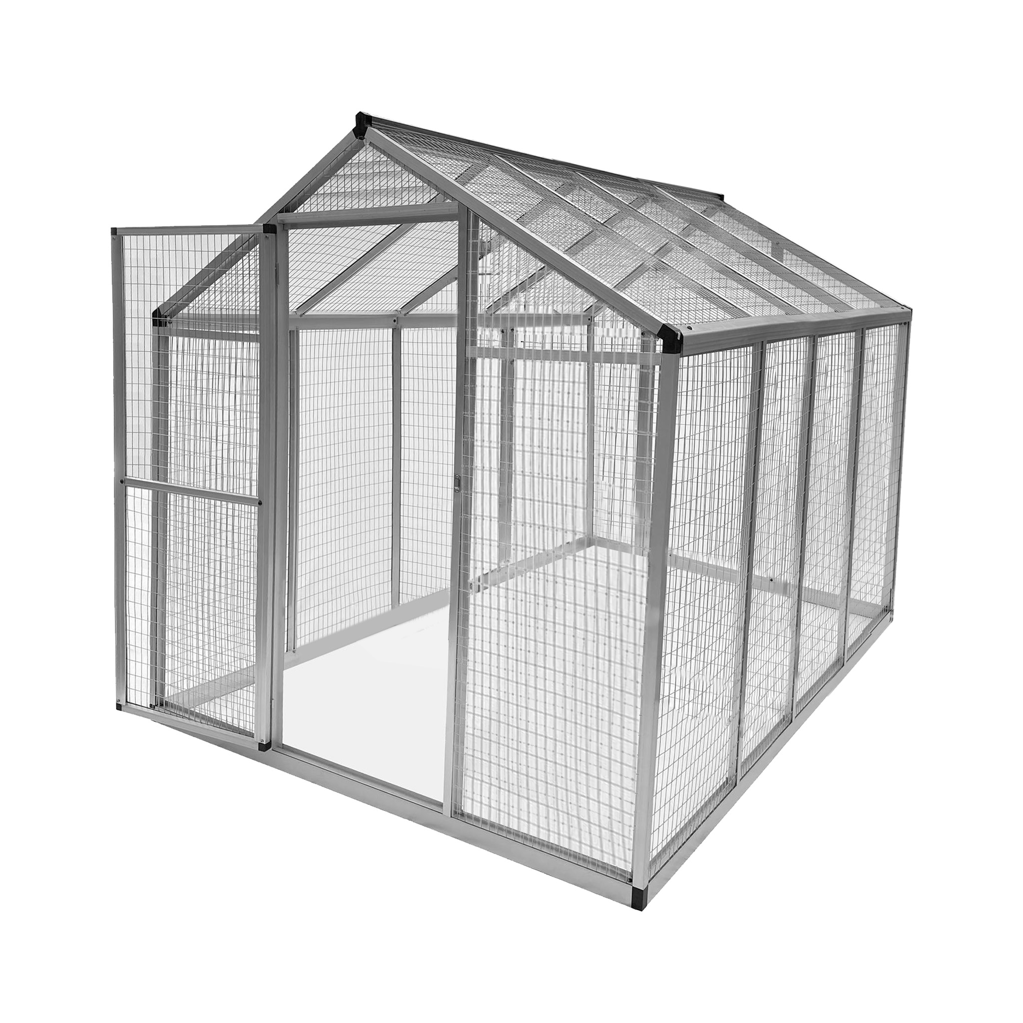 H�nshus | F�gelbur | Aluminium och J�rnn�t | 242x178x195cm