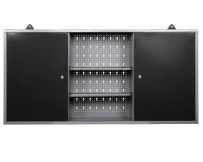 Garageinredning | St�lkonstruktion | V�ggsk�p & Arbetsb�nk | Gr�/Svart
