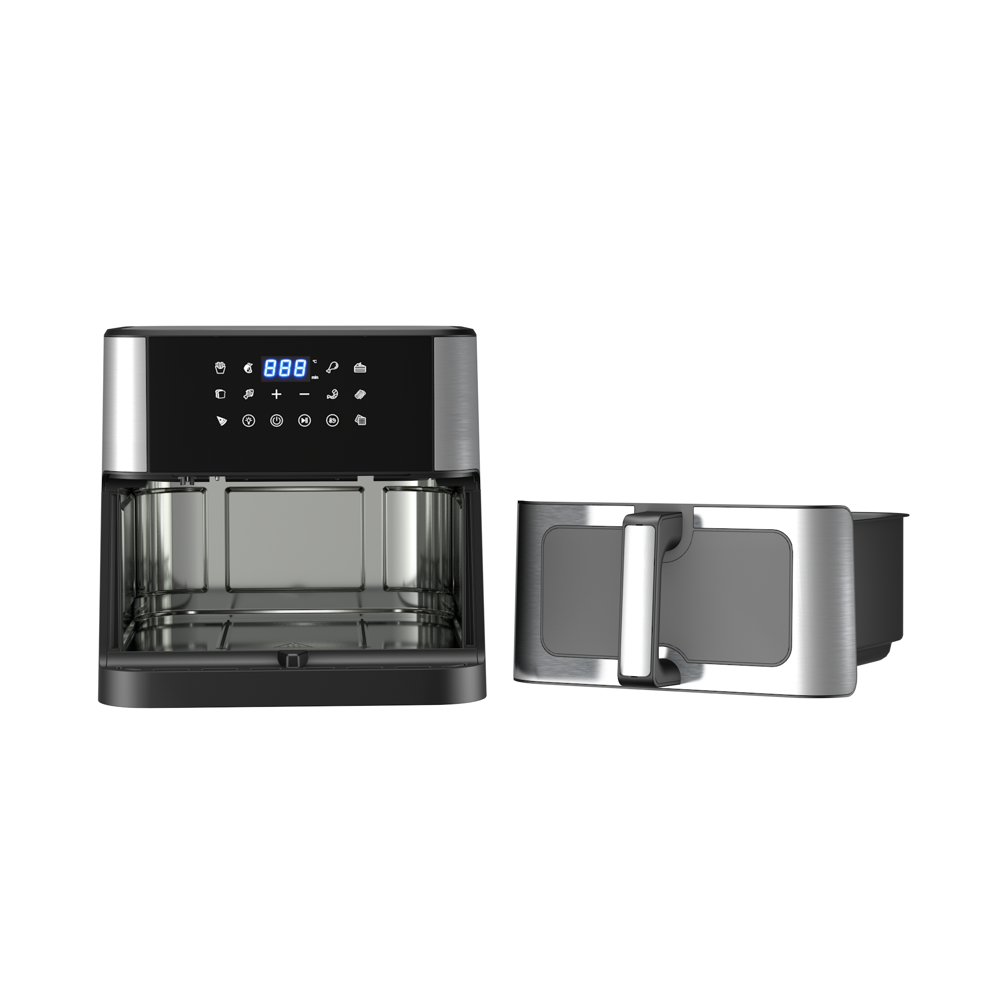 Stor Airfryer 10L | Genomskinligt f�nster | 10 F�rinst�llda Program | Lyfco