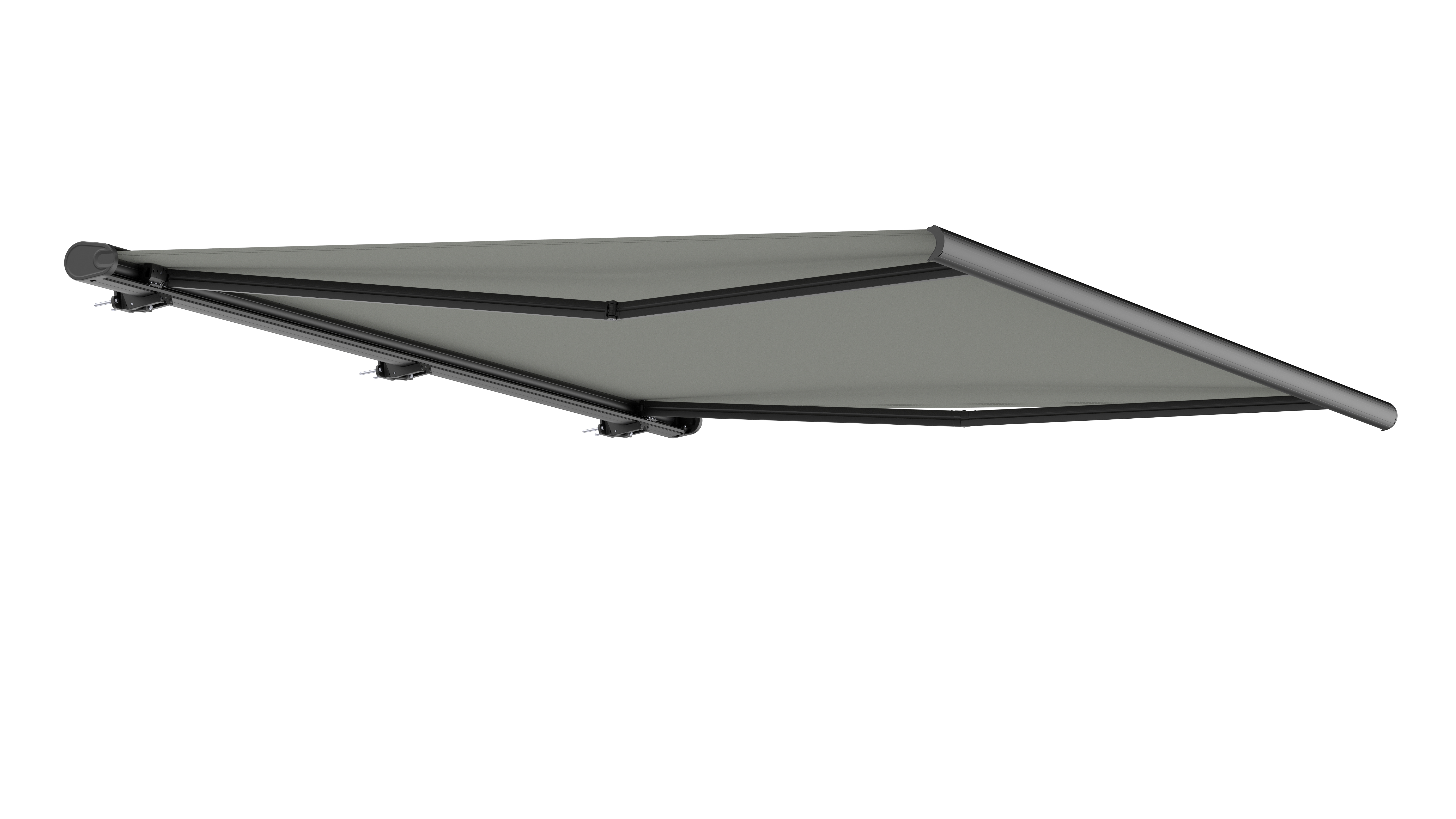 Terrassmarkis helkassett 4x3m | Motor & fj�rrkontroll | Ljus gr�