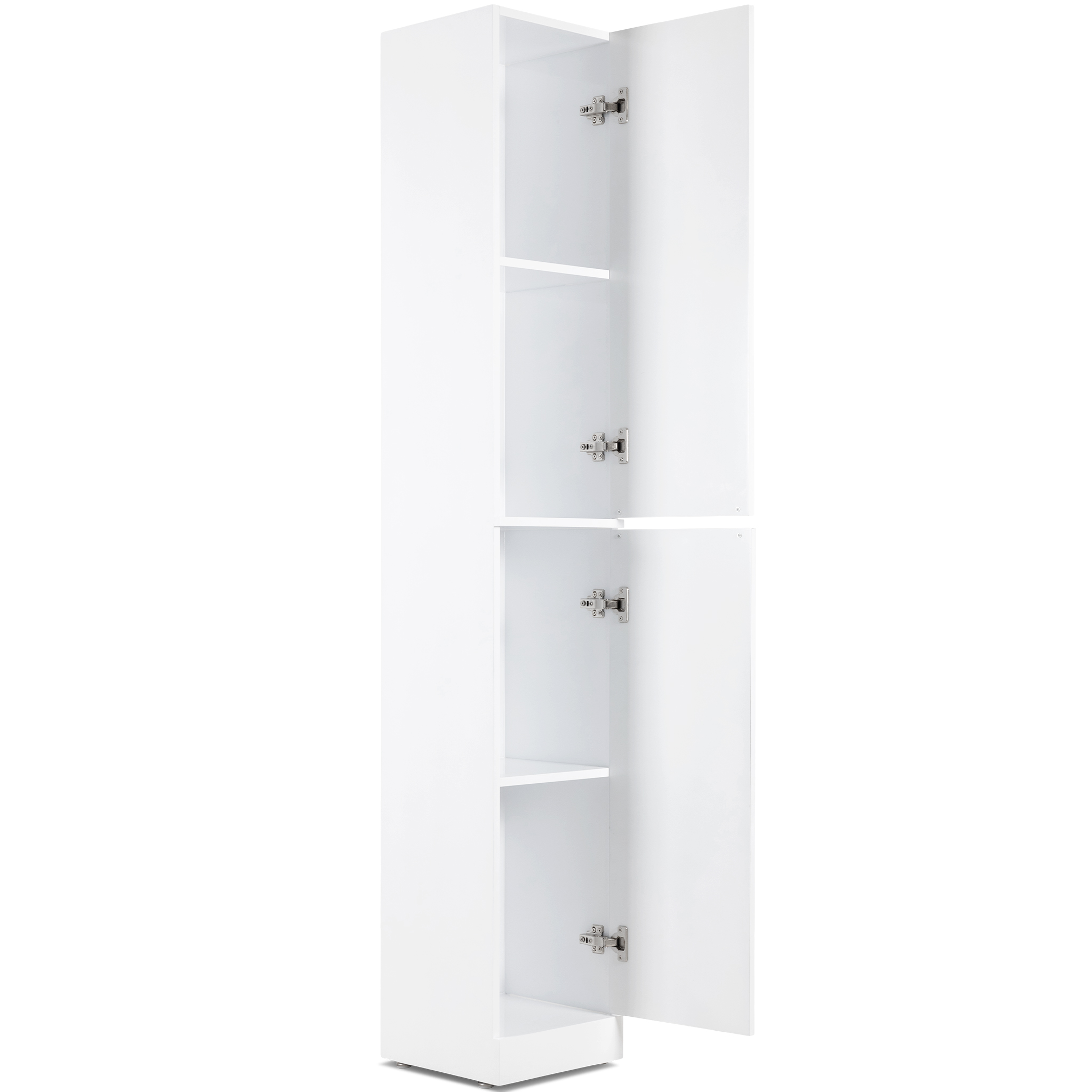 Högskåp badrum 180x30cm | Fyra hyllplan | Golvstående | Vit Högskåp badrum 180x30cm | Fyra hyllplan | Golvstående | Vit