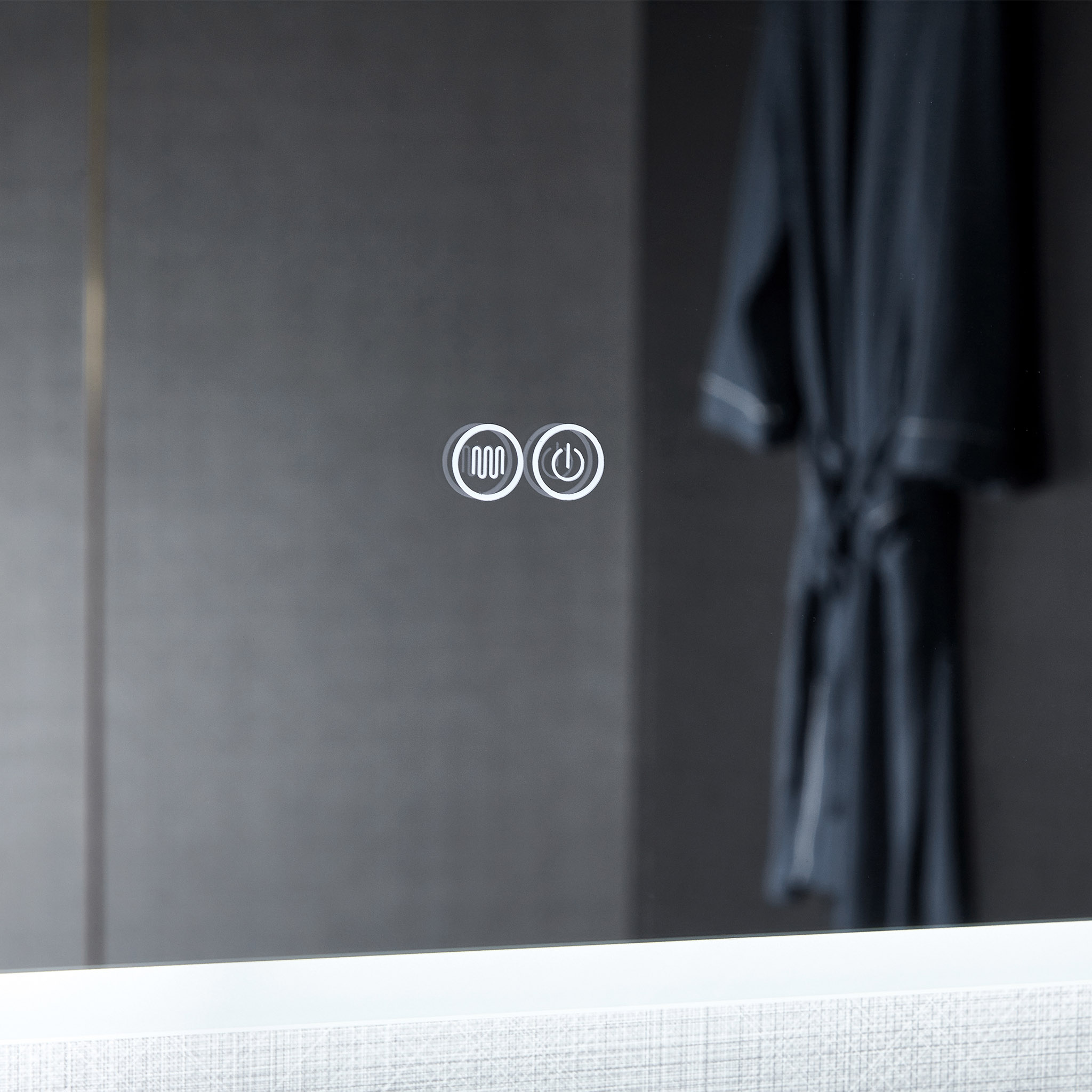 Badrumsspegel | LED-belysning och touch-styrd dimmer
