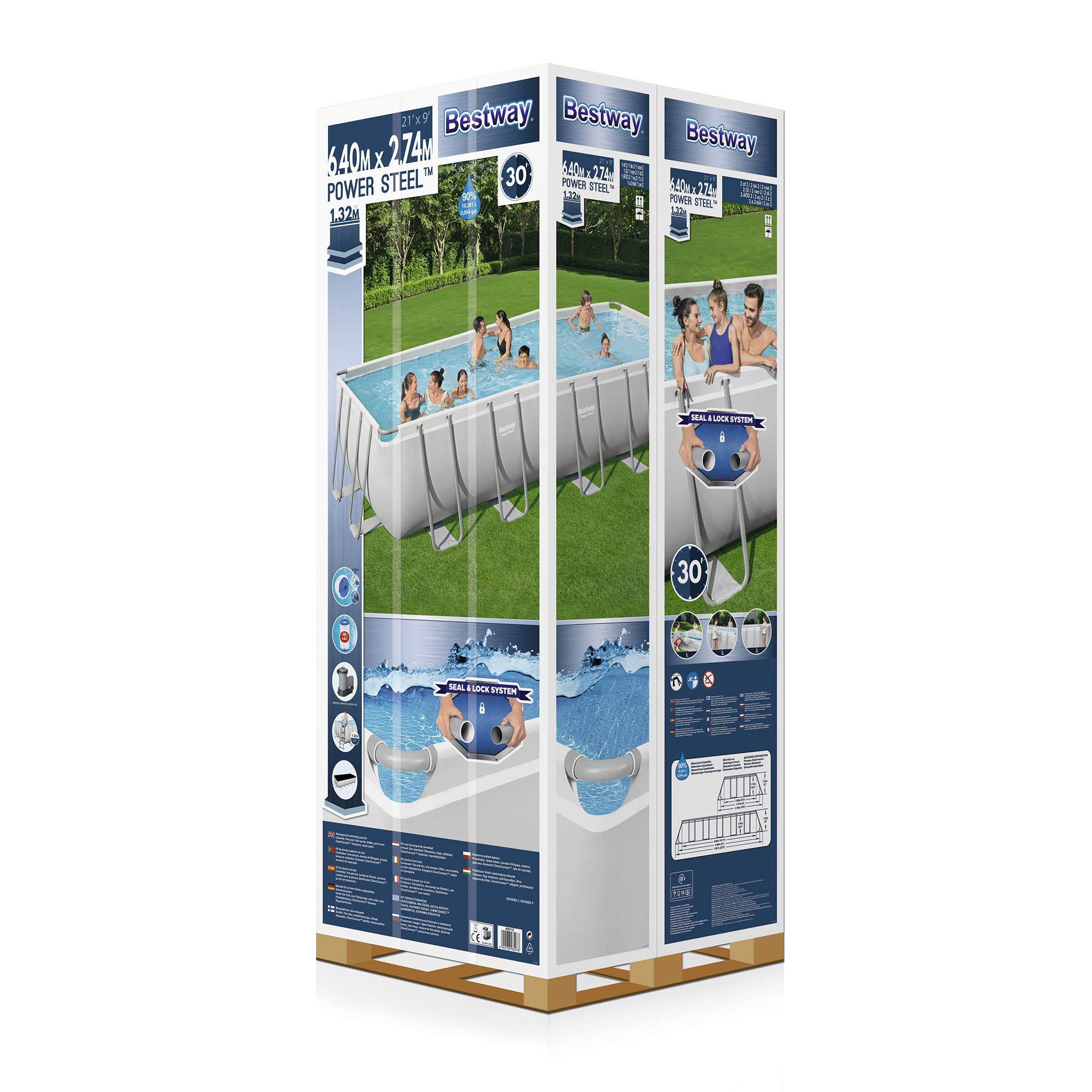 Bestway pool ovan mark 6,4x2,74m - 132cm djup | Power Steel (5611Z) Bestway pool ovan mark 6,4x2,74m - 132cm djup | Power Steel (5611Z)