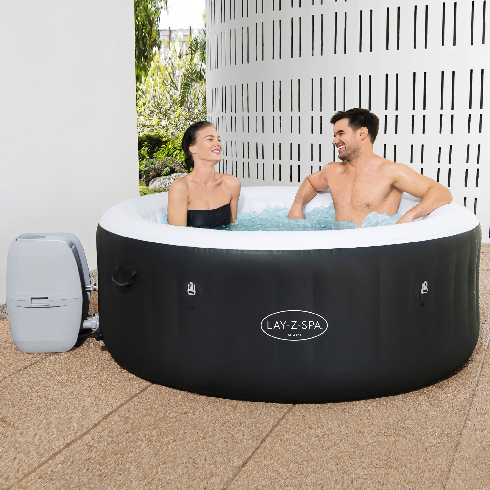 Lay-Z Spa Miami Airjet | Bestway uppblåsbart spabad 2-4 personer Lay-Z Spa Miami Airjet | Bestway uppblåsbart spabad 2-4 personer