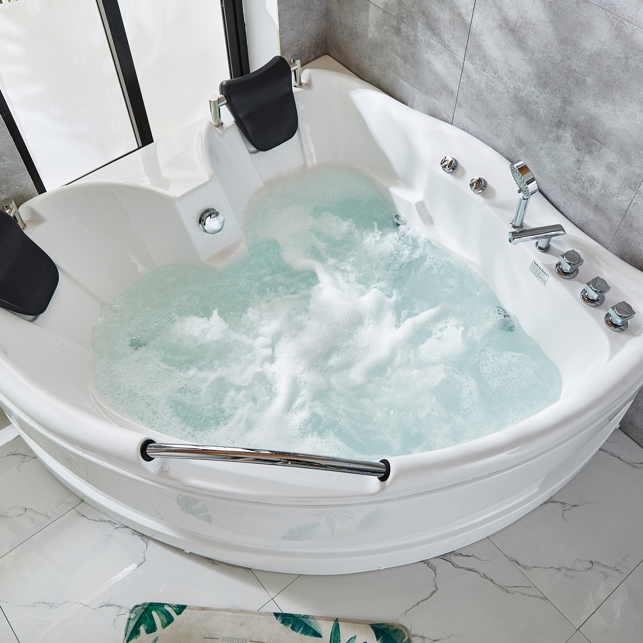 Bubbelbadkar för två med värmare | 150x150cm | BK-005V Bubbelbadkar för två med värmare | 150x150cm | BK-005V