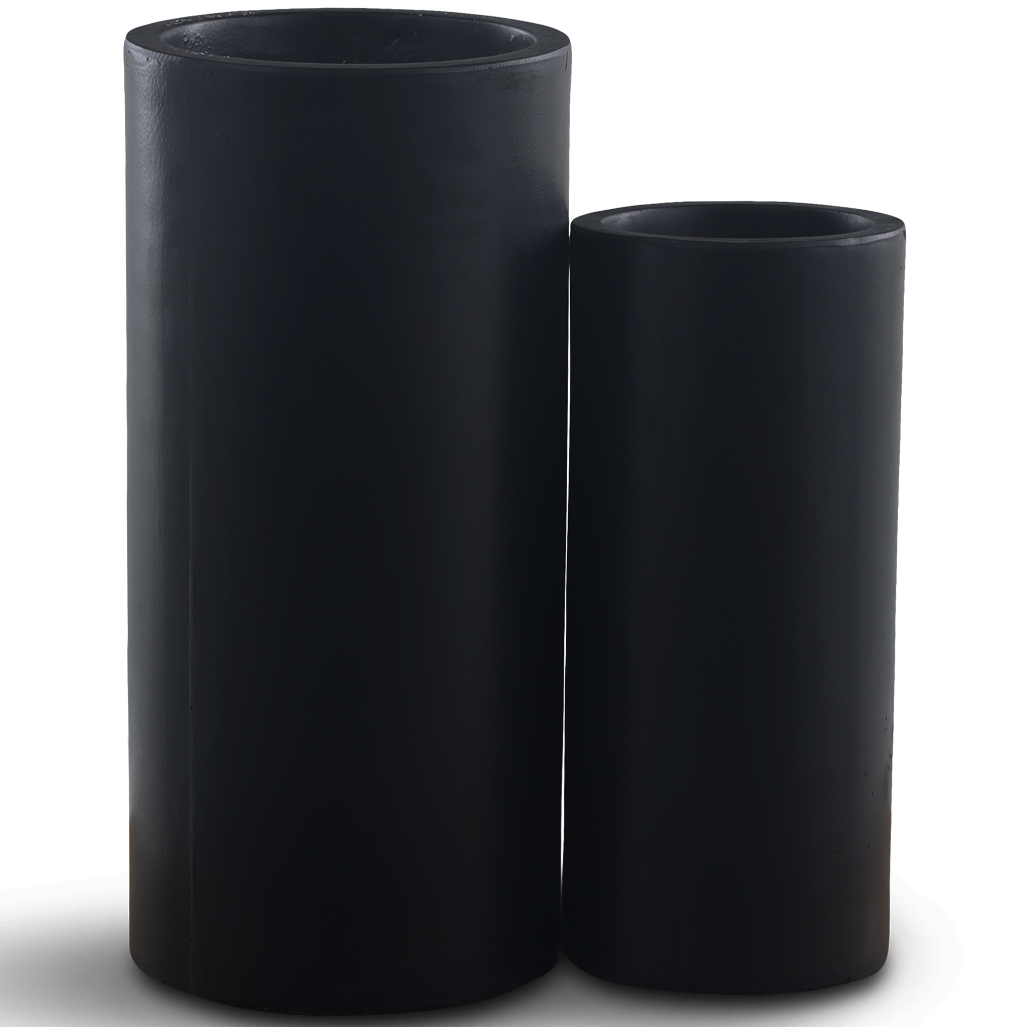 Fiberarmerade utekrukor | 2-pack Cylinderformade | Svart Fiberarmerade utekrukor | 2-pack Cylinderformade | Svart