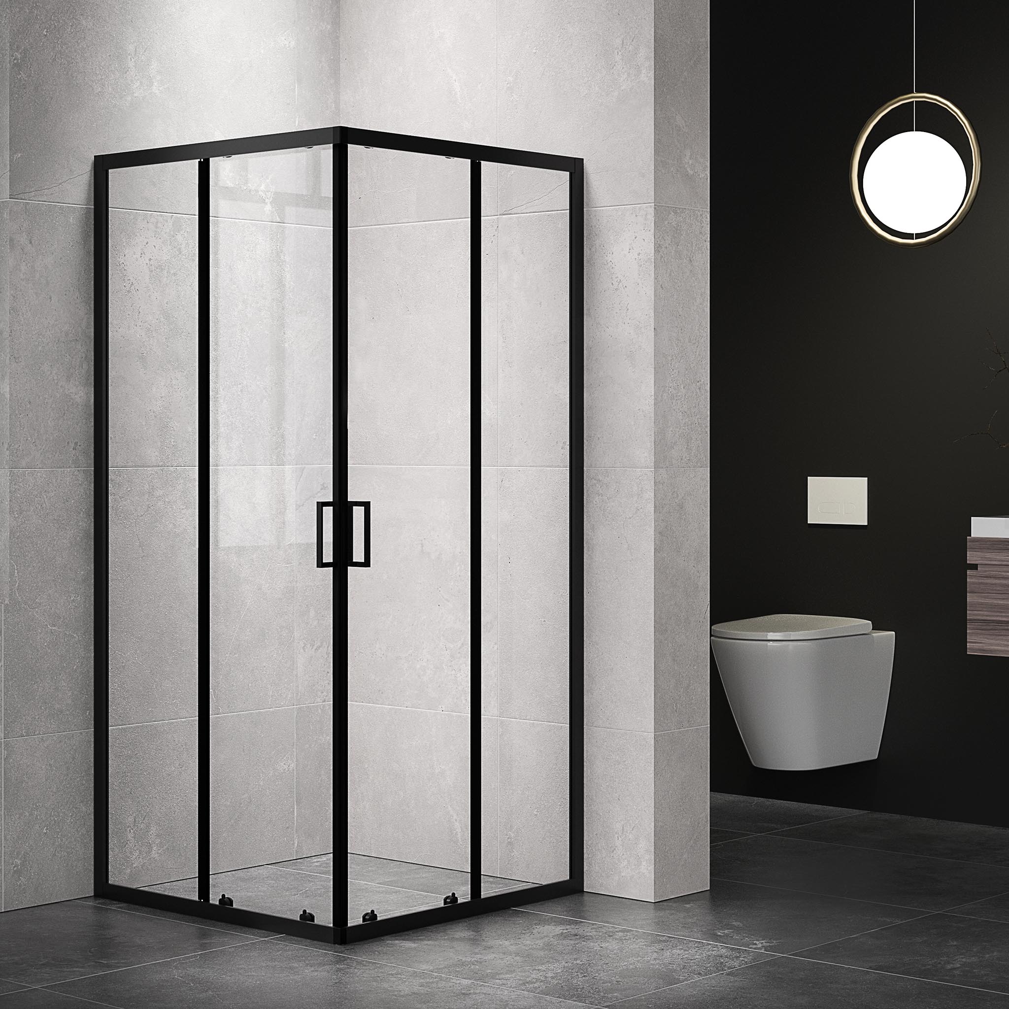 Duschhörna med skjutdörrar | 6mm säkerhetsglas | Modern design Duschhörna med skjutdörrar | 6mm säkerhetsglas | Modern design
