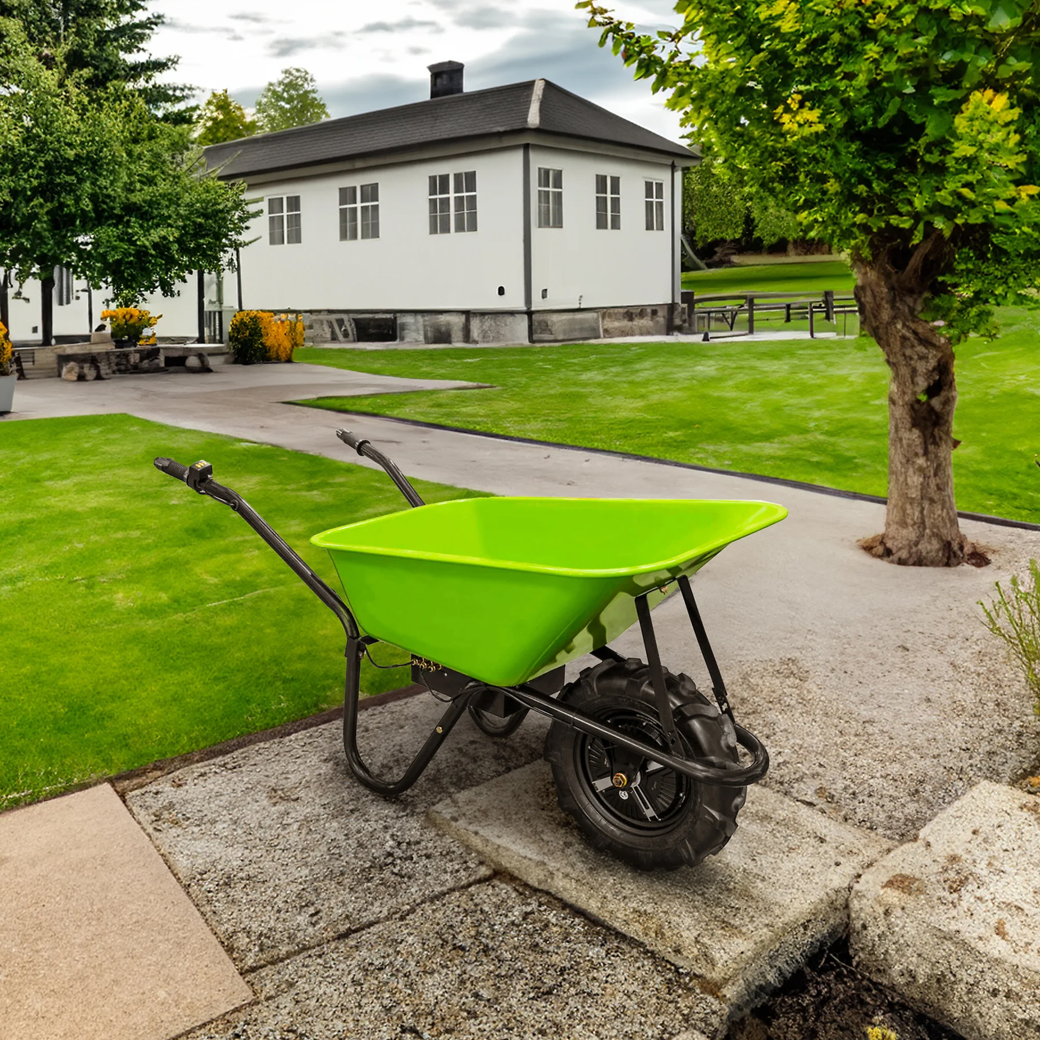 Eldriven skottkärra 550W | 150kg lastkapacitet Eldriven skottkärra 550W | 150kg lastkapacitet