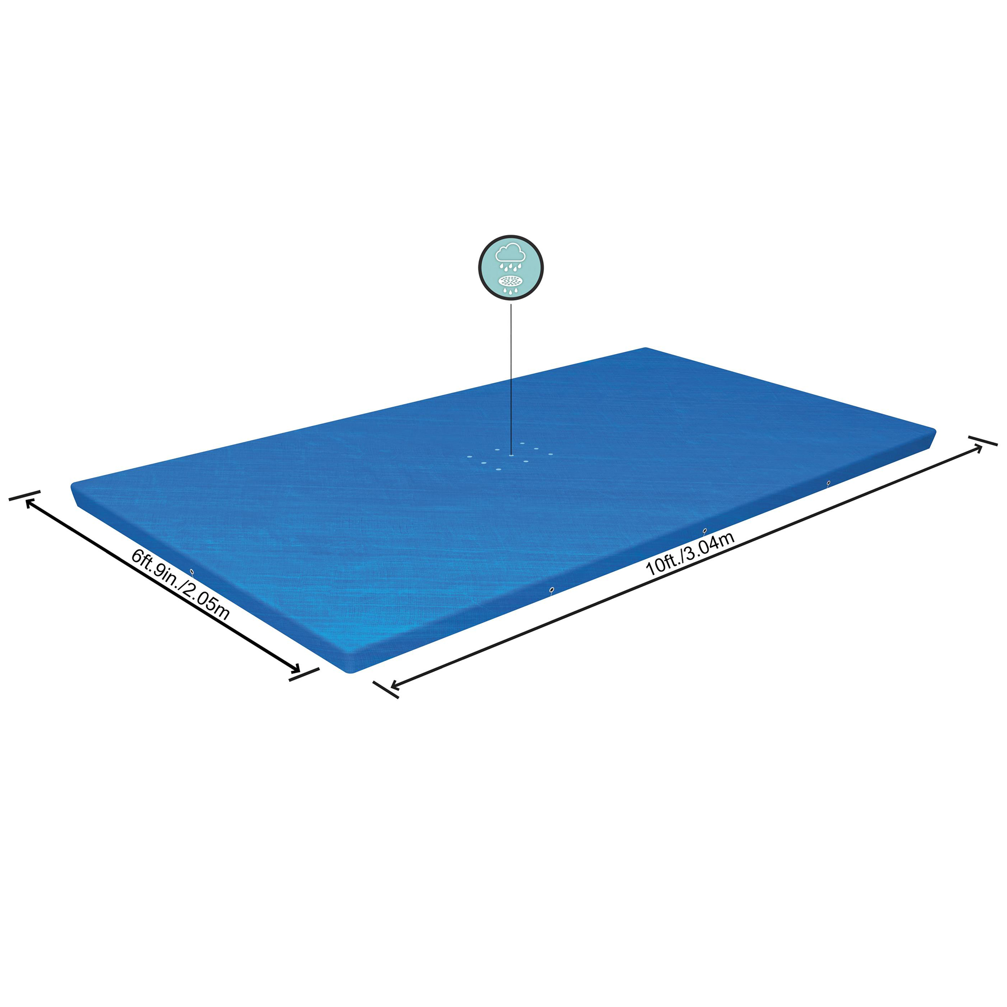Rektangul�rt pool�verdrag Flowclear™ | Bl� - 3x2m