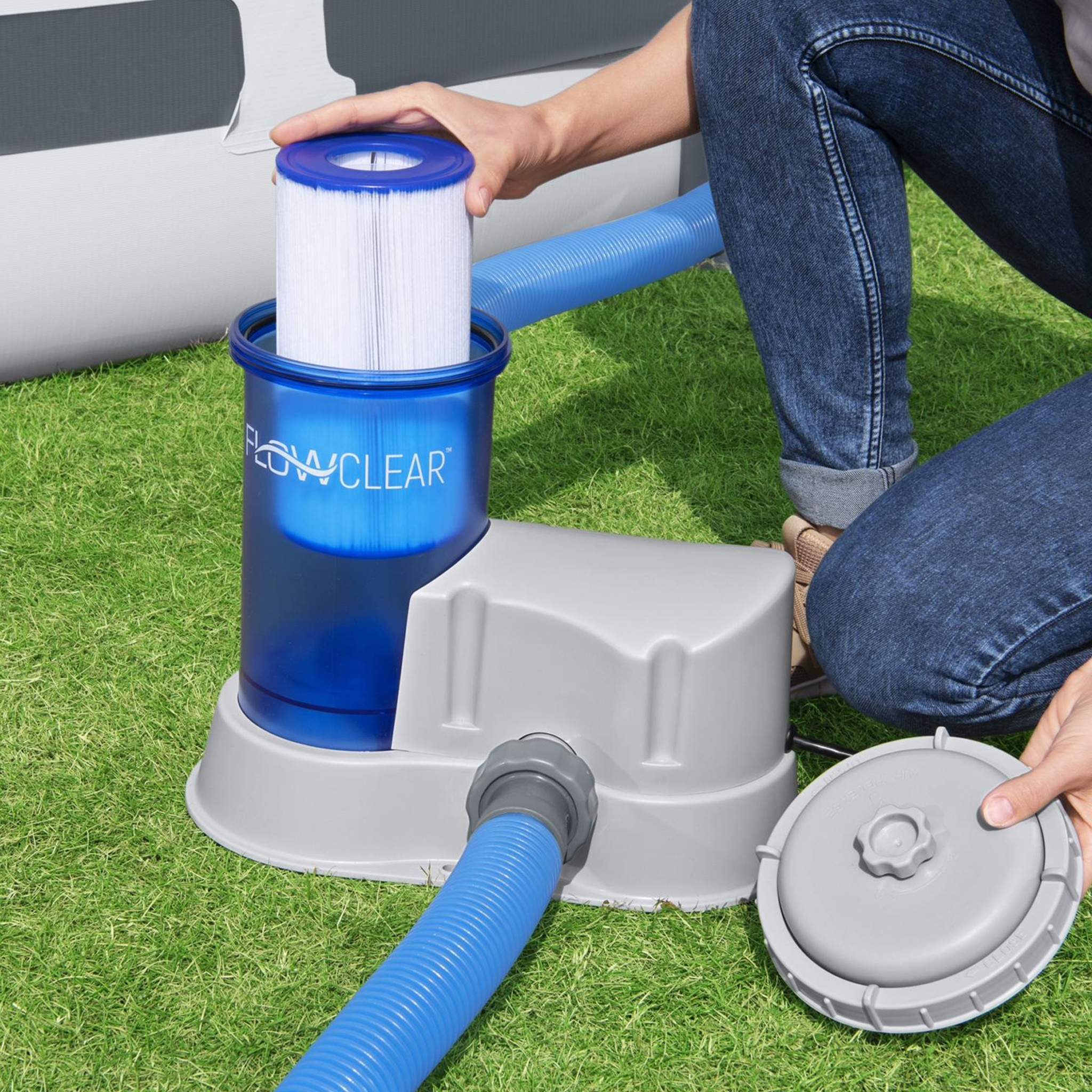 Filterpump till ovanmarkpool | 1,1m3 - 31,7m3 | Bestway Flowclear Filterpump till ovanmarkpool | 1,1m3 - 31,7m3 | Bestway Flowclear