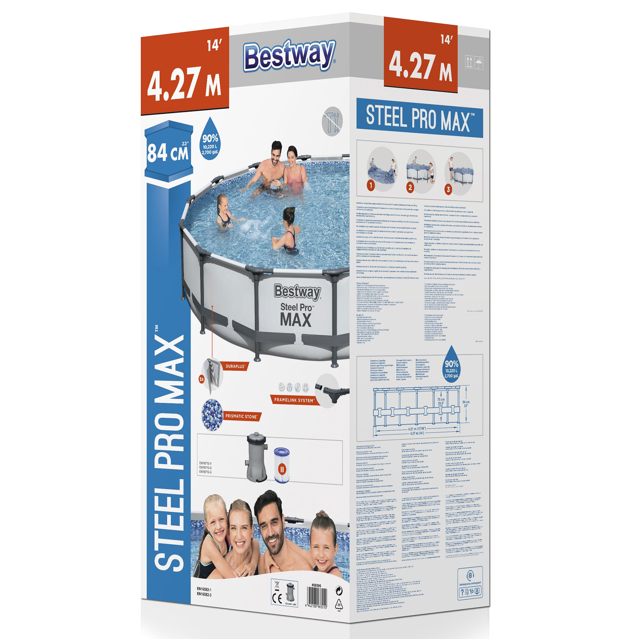 Bestway pool ovan mark Ø4,3m - 84cm djup | Steel Pro MAX (56595) Bestway pool ovan mark Ø4,3m - 84cm djup | Steel Pro MAX (56595)