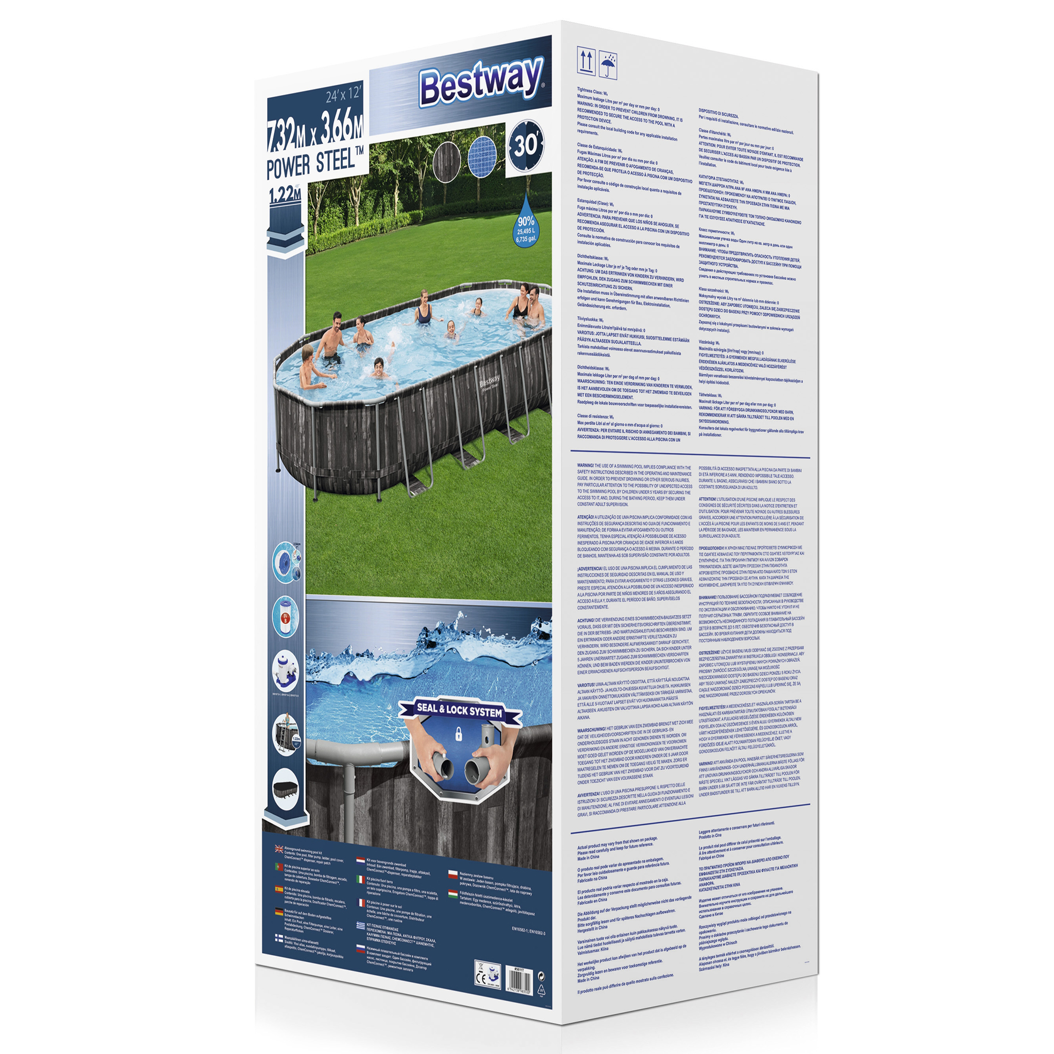 Bestway pool ovan mark 7,3x3,6m - 1,2m djup | Power Steel Oval (5611T) Bestway pool ovan mark 7,3x3,6m - 1,2m djup | Power Steel Oval (5611T)