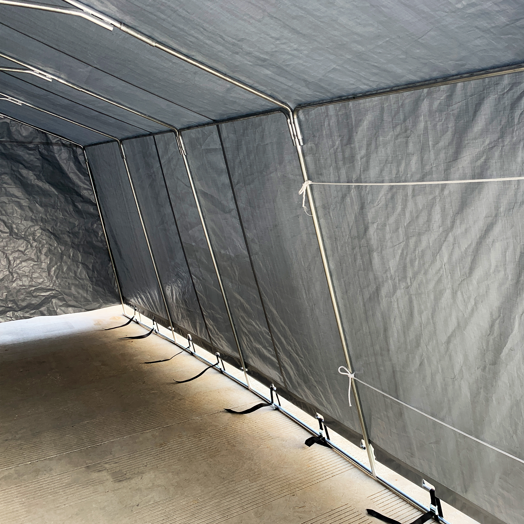 Garagetält 2,7x5,1m | 13,7m² - 200g/m² | PE - Grå Garagetält 2,7x5,1m | 13,7m² - 200g/m² | PE - Grå