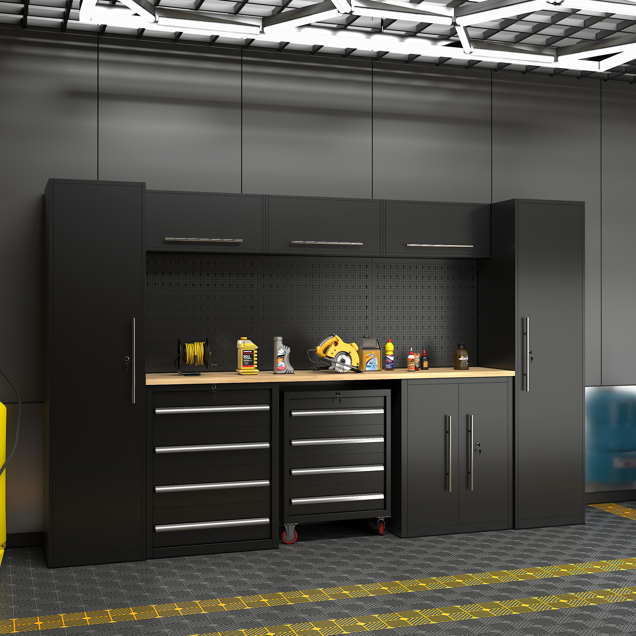 Komplett garageinredning | Svart Komplett garageinredning | Svart