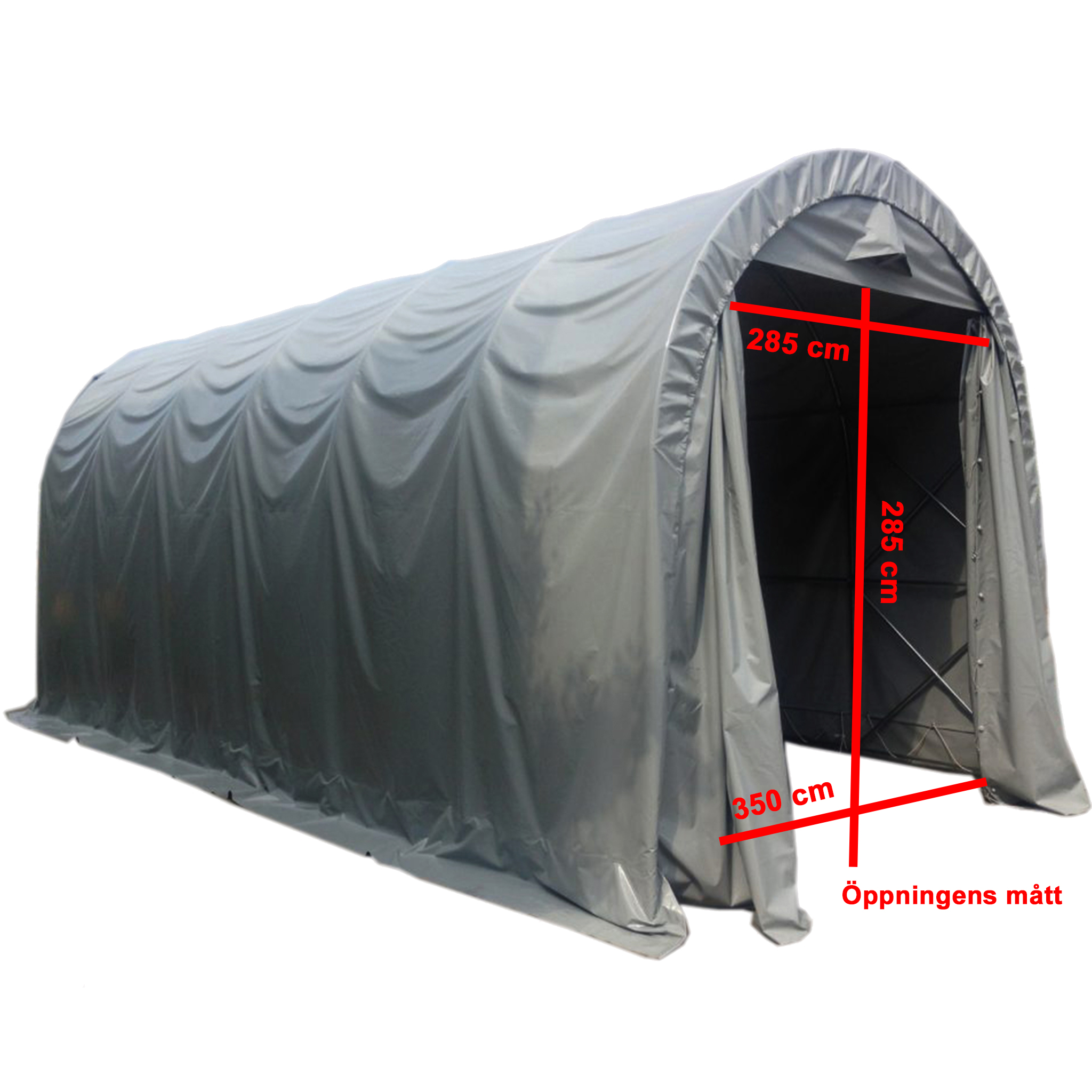 Garagetält 3,5x7,5m | 26,2m² för husbil, husvagn & båt Garagetält 3,5x7,5m | 26,2m² för husbil, husvagn & båt