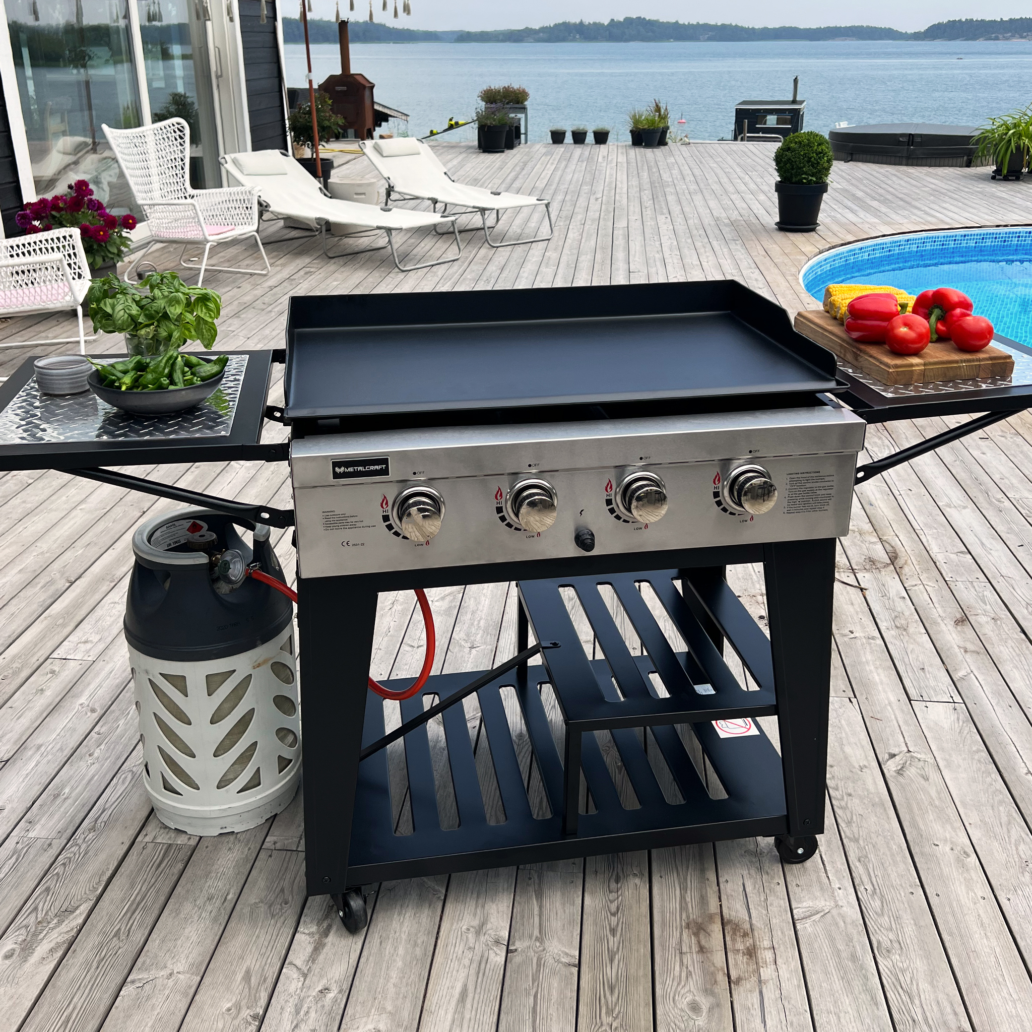 Gasoldrivet stekbord 16 kW | 4 rostfria brännare | Lockhart Gasoldrivet stekbord 16 kW | 4 rostfria brännare | Lockhart