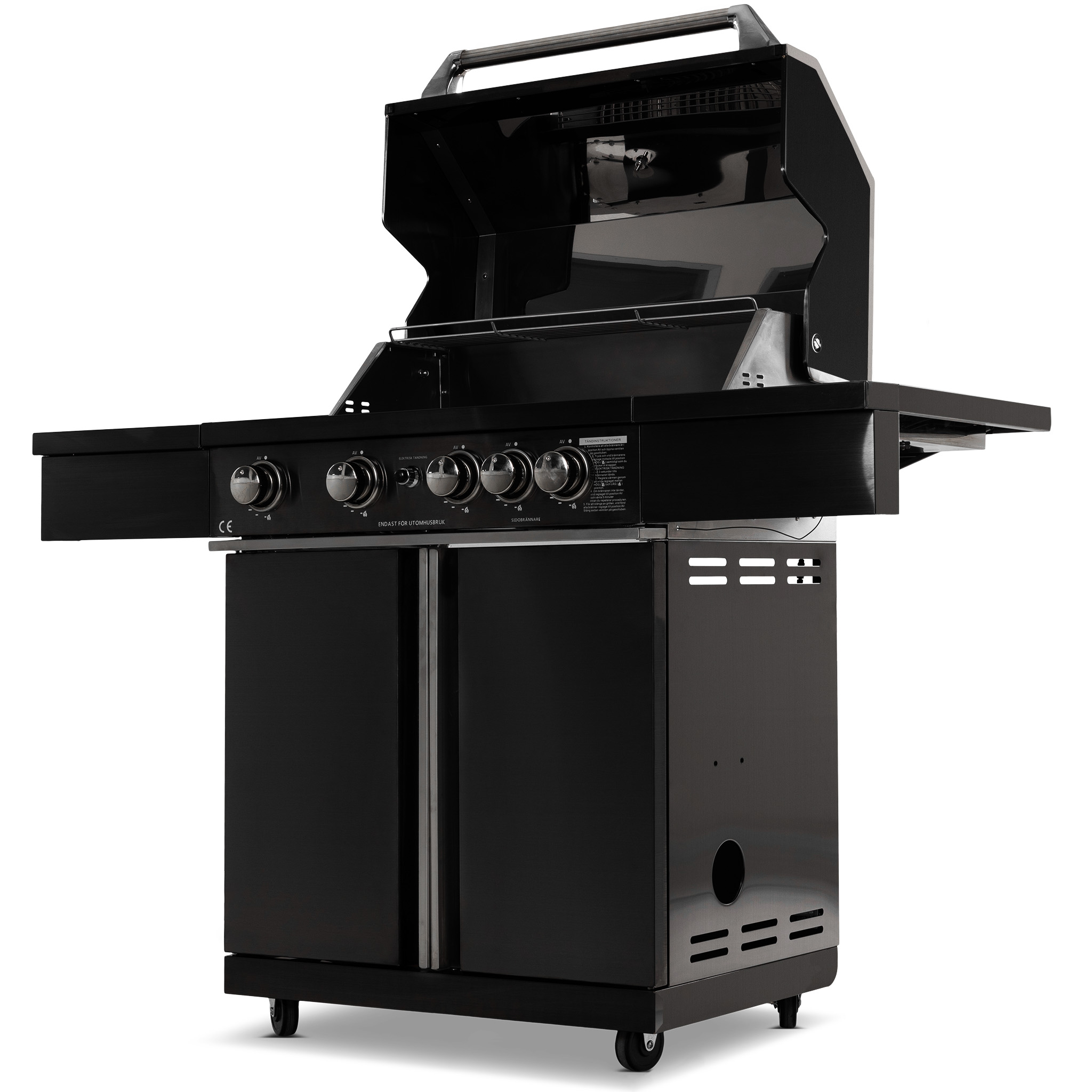 Rostfri gasolgrill med varmluftsfunktion | Malibu/Nashville Blackline Rostfri gasolgrill med varmluftsfunktion | Malibu/Nashville Blackline