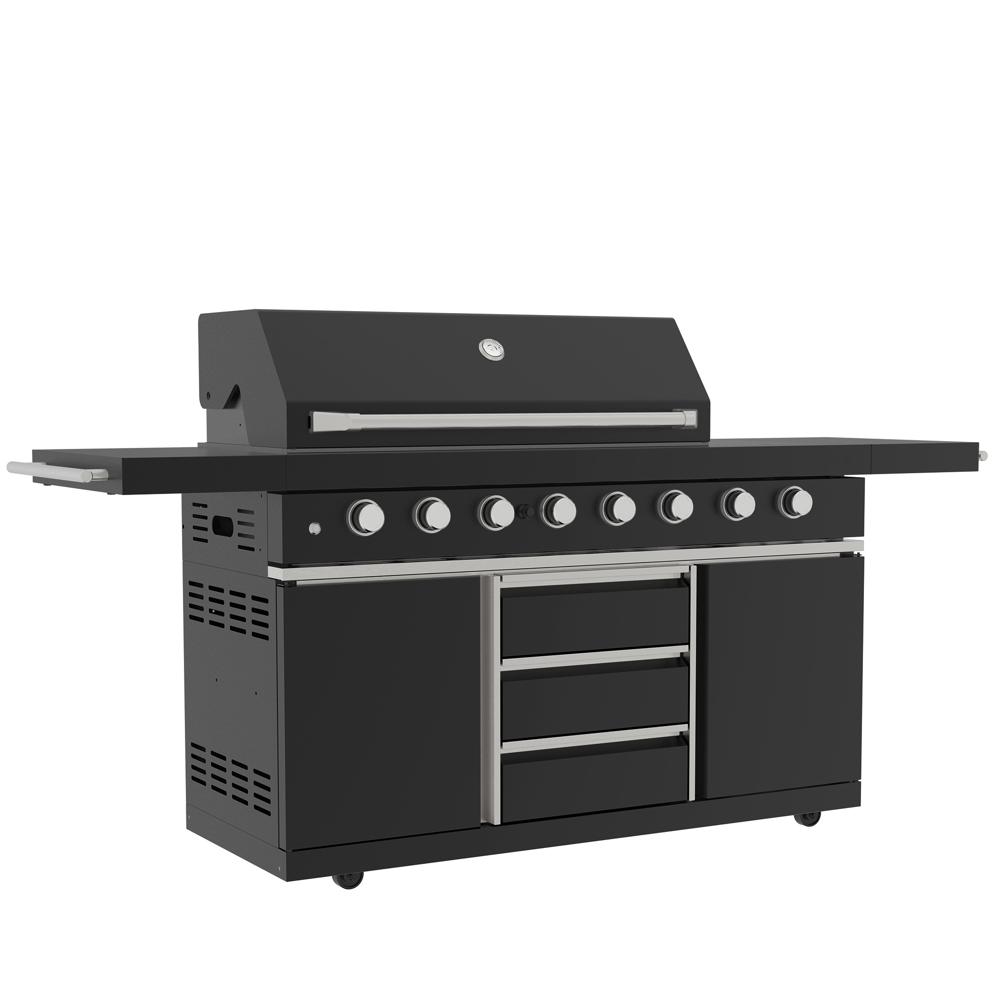 Stor rostfri gasolgrill - New Orleans Blackline