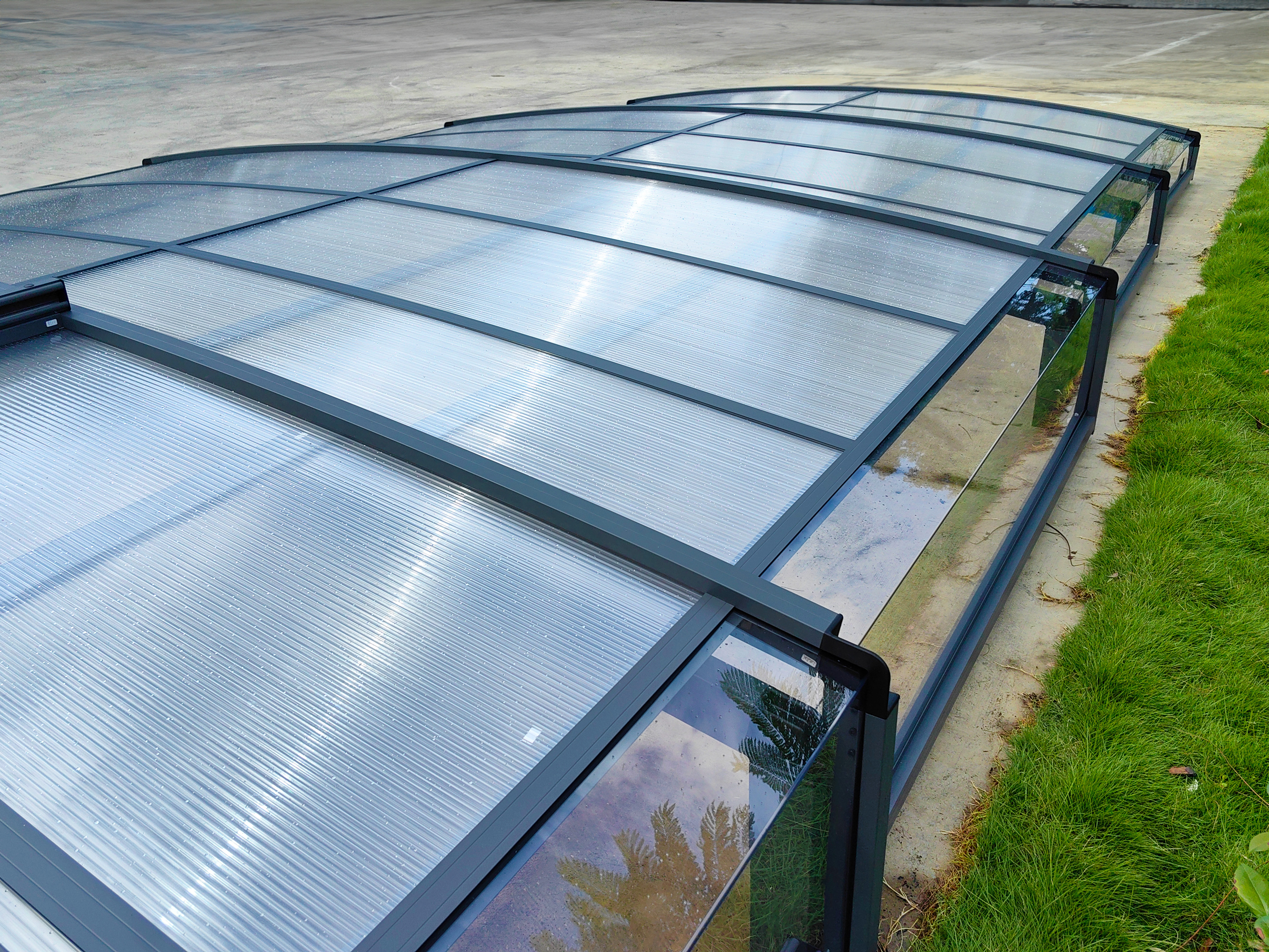 Pooltak 4x8m | Utan skenor | UV-skydd Pooltak 4x8m | Utan skenor | UV-skydd