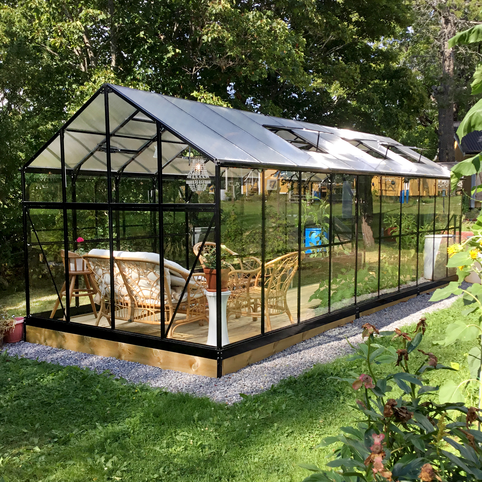 Växthus 16 m² | 4mm säkerhetsglas | 5 års stormgaranti Växthus 16 m² | 4mm säkerhetsglas | 5 års stormgaranti