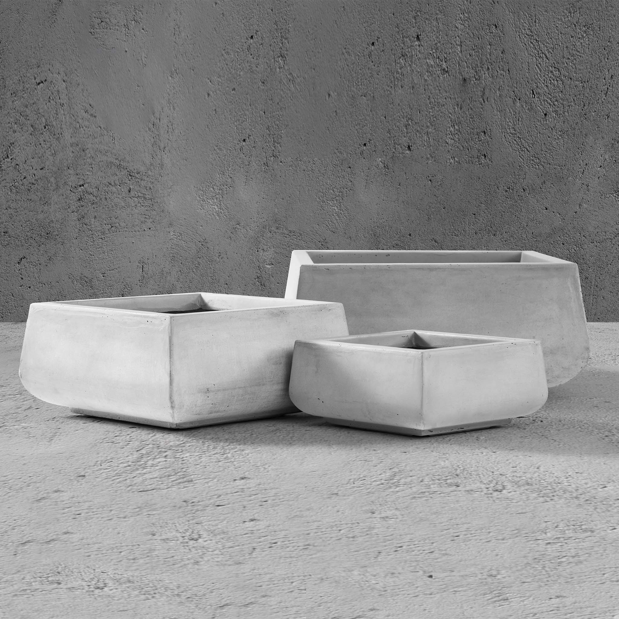 Fiberarmerade utekrukor | 3-pack | Ljusgrå Fiberarmerade utekrukor | 3-pack | Ljusgrå