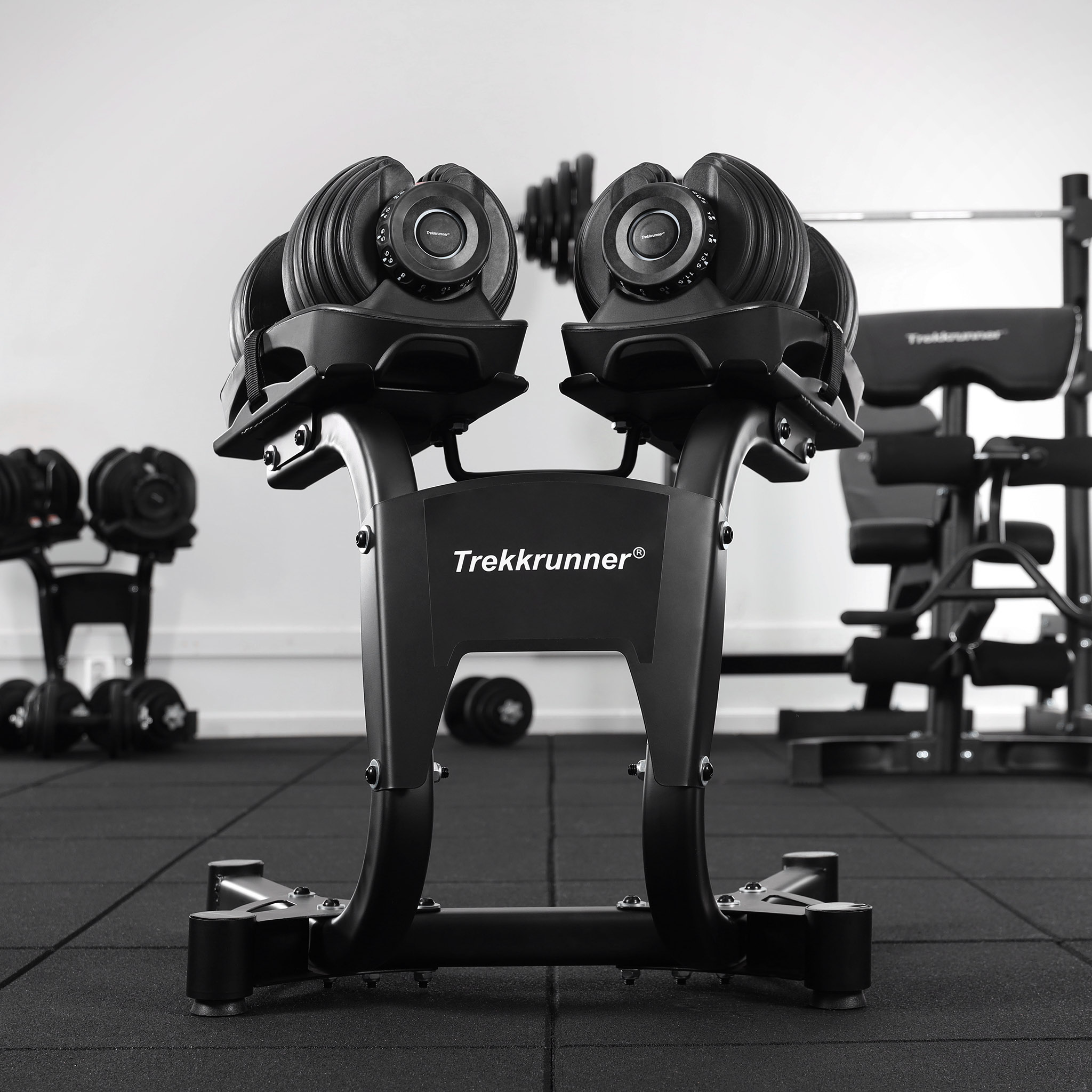 Hantelställ i stål | Maxlast 2x40kg | Trekkrunner Hantelställ i stål | Maxlast 2x40kg | Trekkrunner