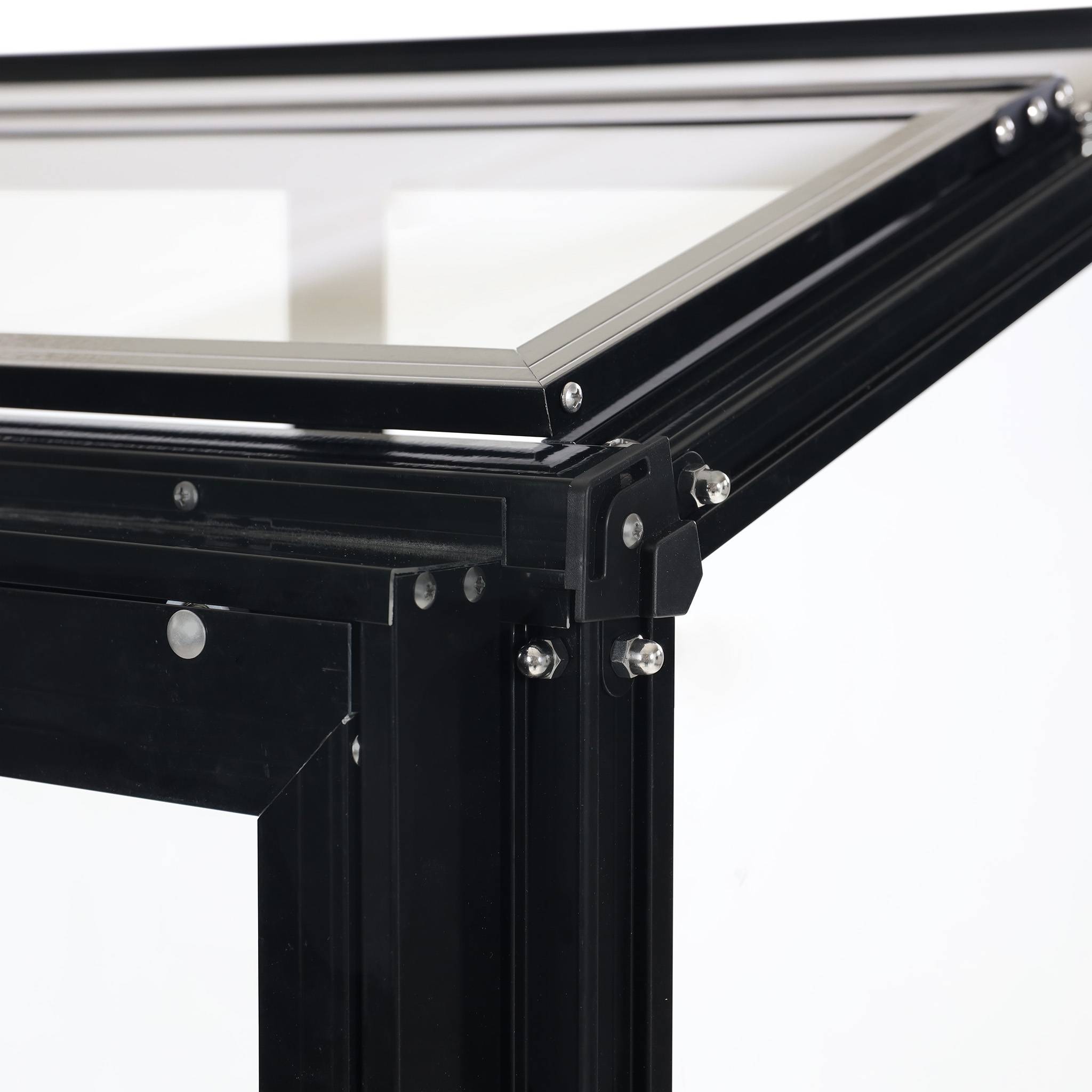 Högt miniväxthus | 4mm säkerhetsglas | Svart Högt miniväxthus | 4mm säkerhetsglas | Svart