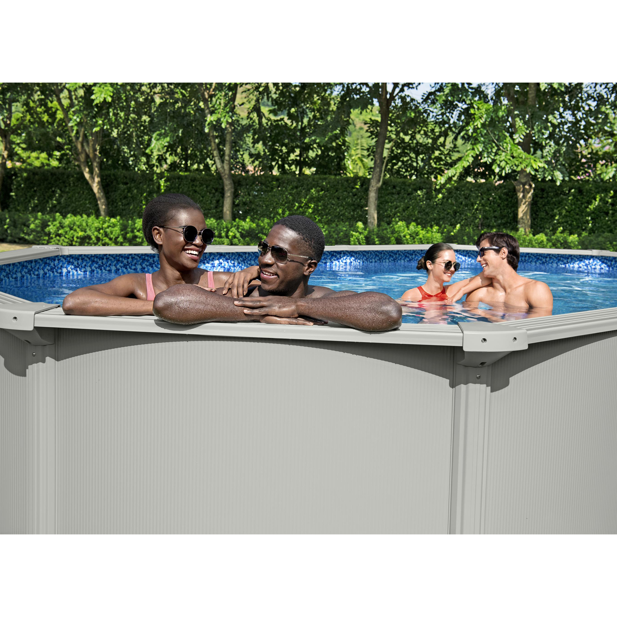 Bestway st�lv�ggspool 6,1x3,6m - 1,2m djup | Hydrium Pool set (56369)