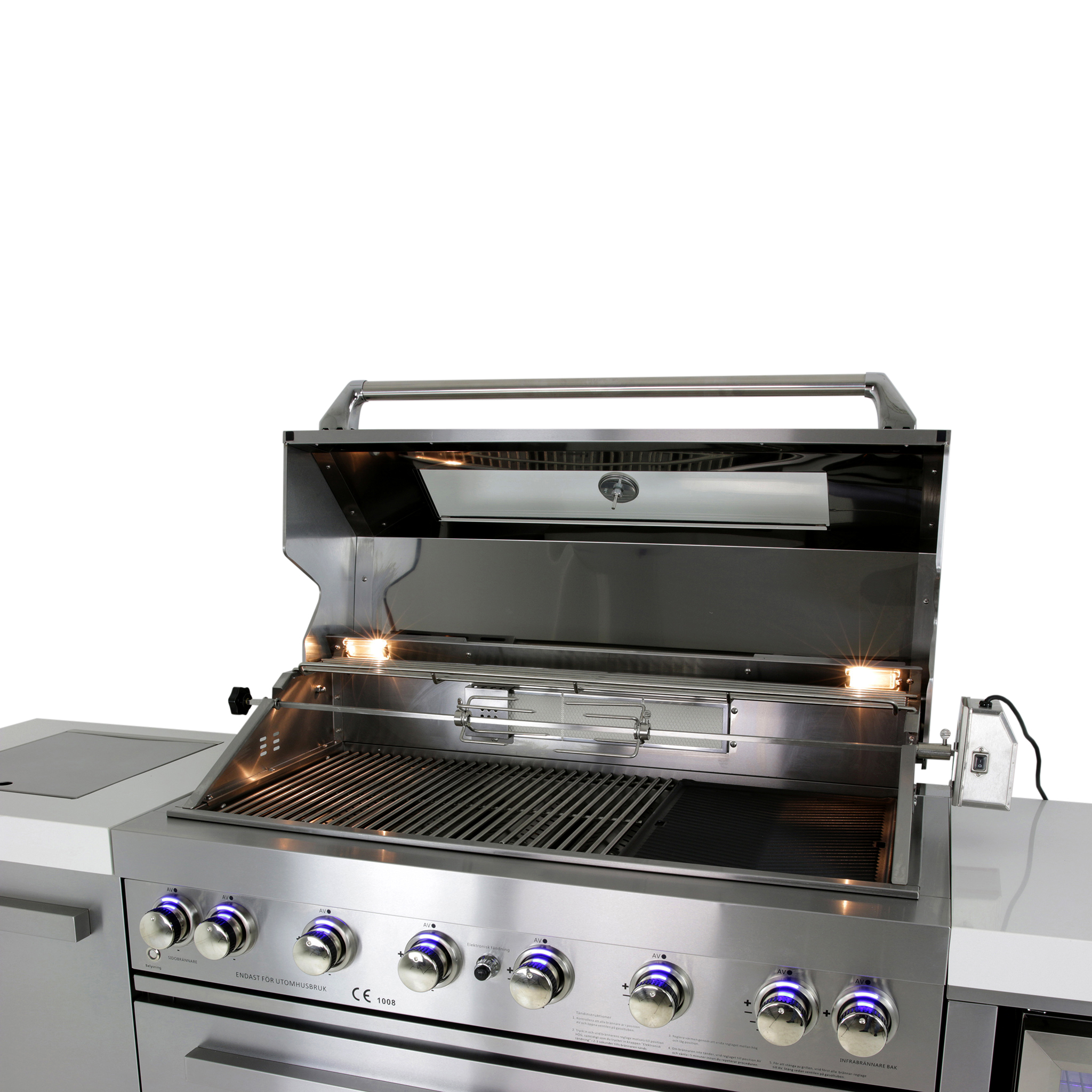 Stor rostfri gasolgrill/utekök | Austin Stor rostfri gasolgrill/utekök | Austin