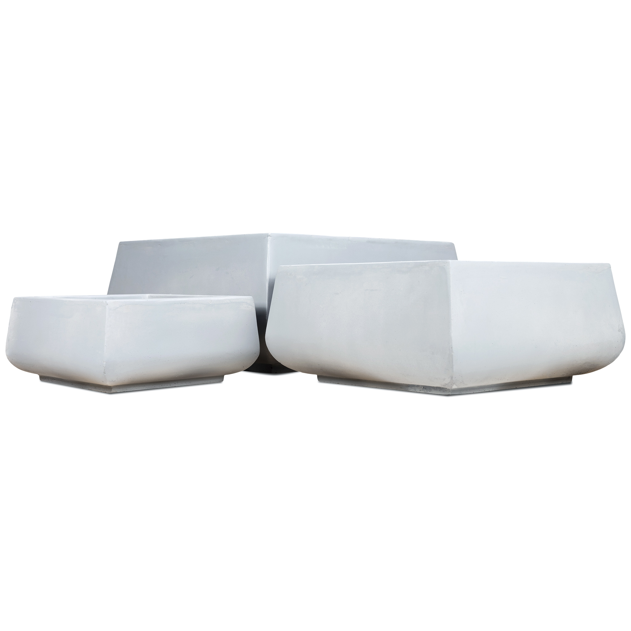 Fiberarmerade utekrukor | 3-pack | Ljusgrå Fiberarmerade utekrukor | 3-pack | Ljusgrå