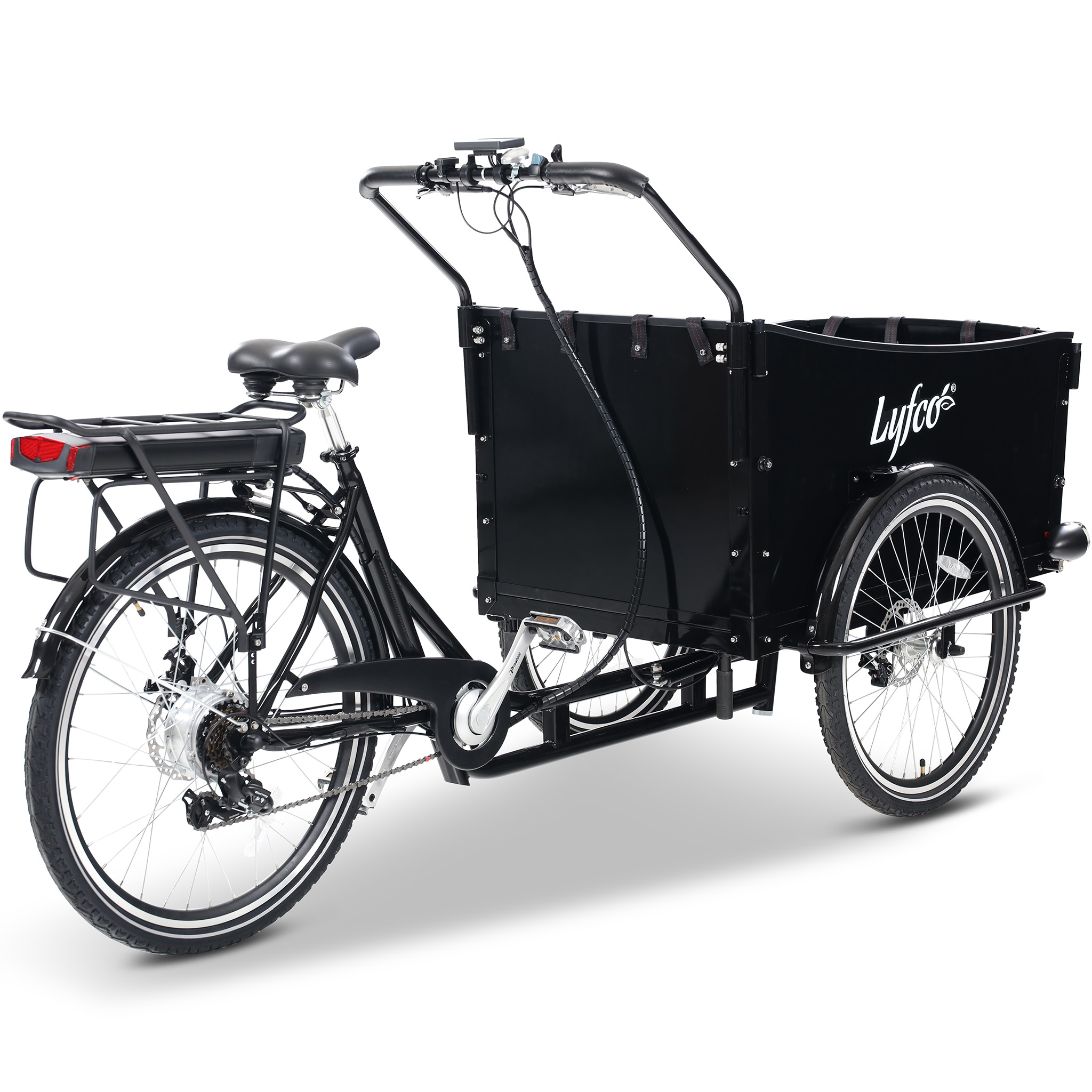Eldriven cargobike | 250W - 16Ah | 6 växlar | LG-batteri - Pro Eldriven cargobike | 250W - 16Ah | 6 växlar | LG-batteri - Pro
