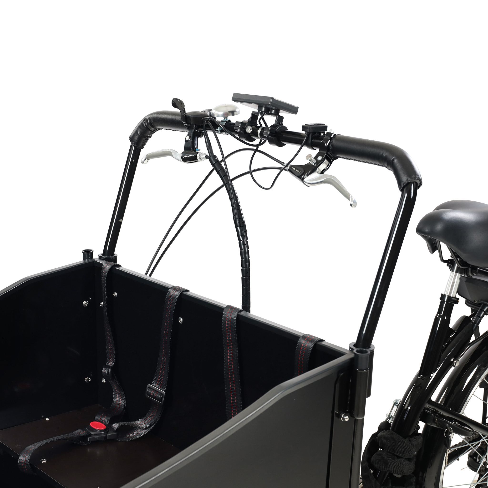 El-lådcykel - 17Ah batteri - Svart trälåda El-lådcykel - 17Ah batteri - Svart trälåda