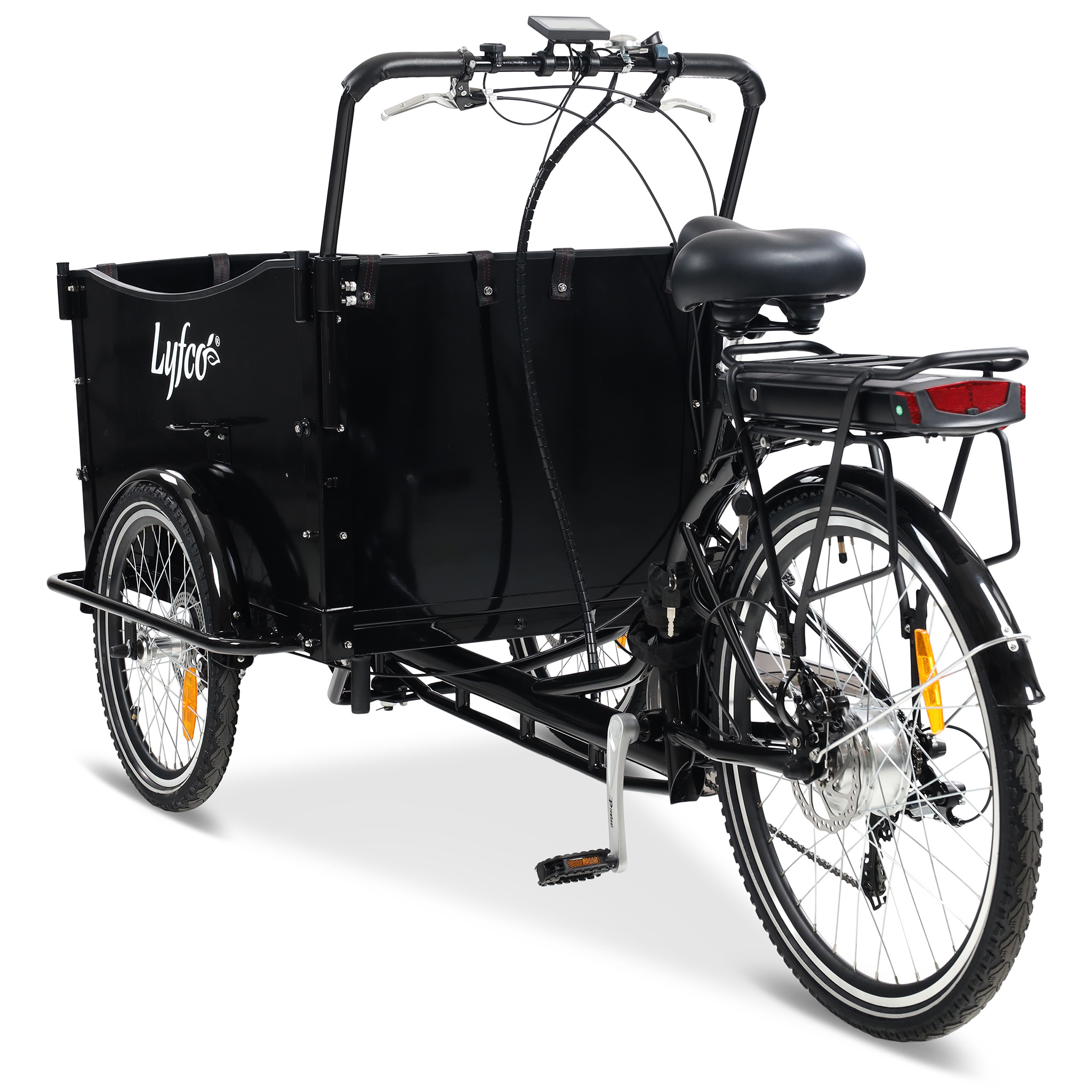 Lådcykel El | 6 växlar | 250W - 16Ah LG-batteri | Lång räckvidd | Lyfco Lådcykel El | 6 växlar | 250W - 16Ah LG-batteri | Lång räckvidd | Lyfco