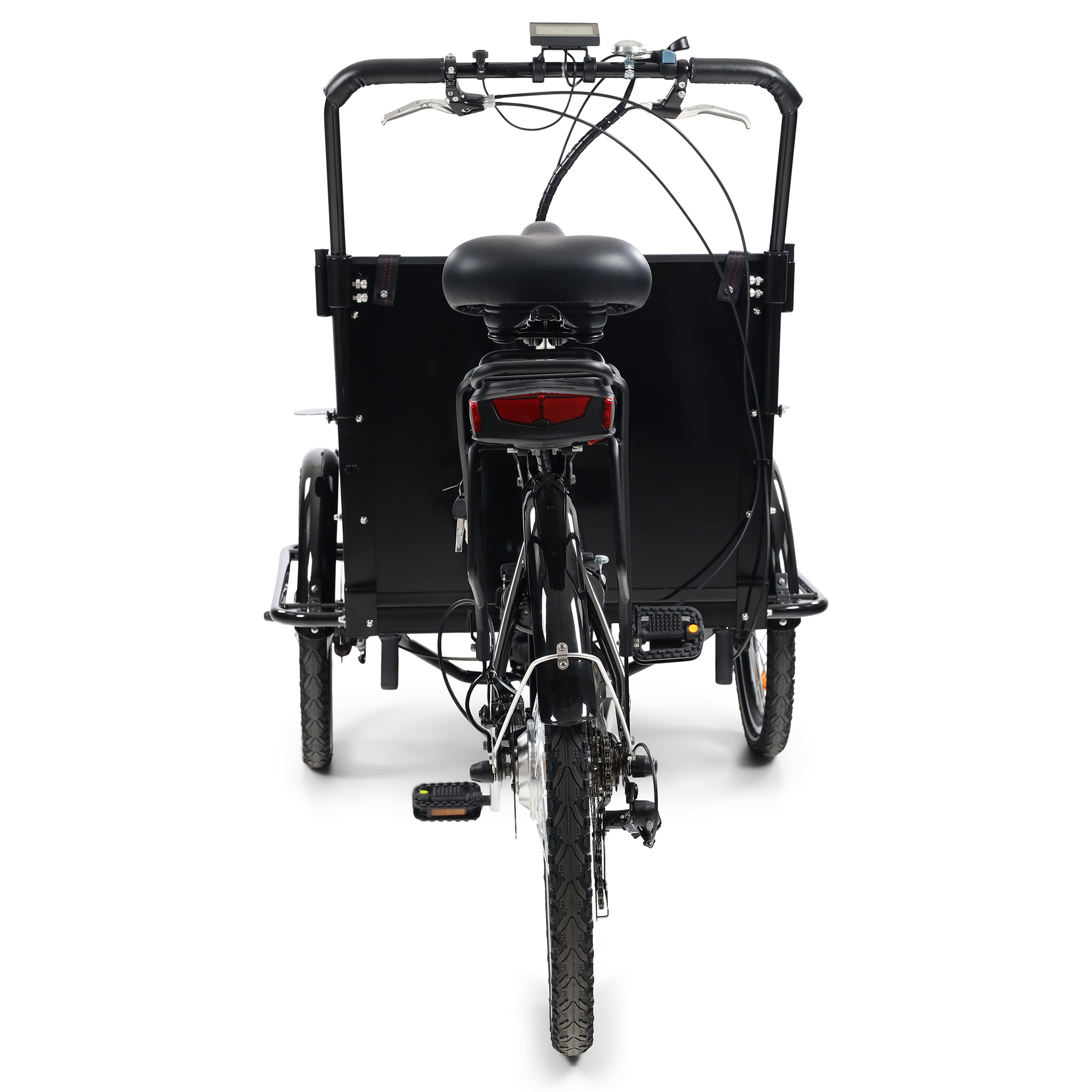 El-lådcykel - 17Ah batteri - Svart trälåda El-lådcykel - 17Ah batteri - Svart trälåda