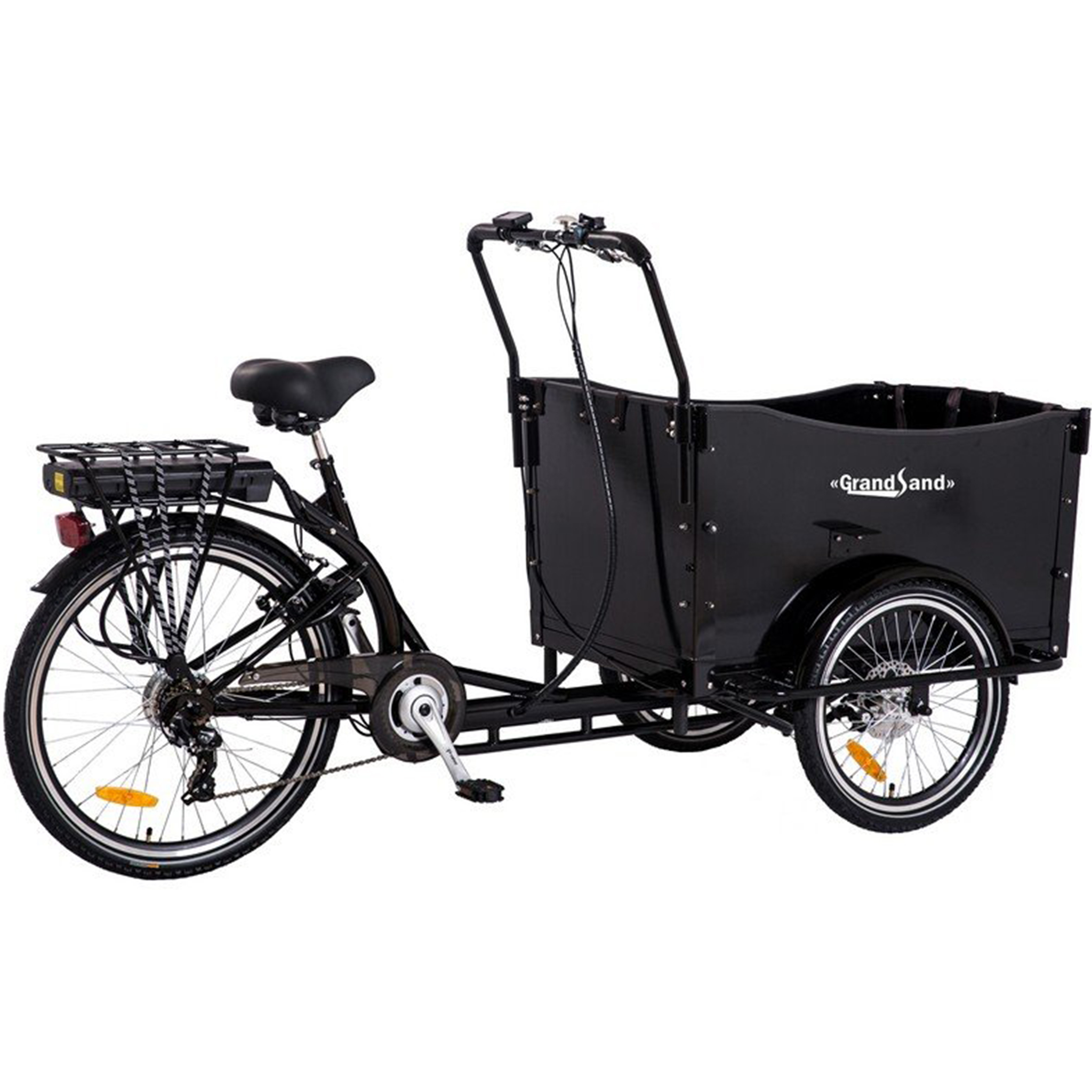 Lådcykel El | 6 växlar | 250W - 12,8Ah Panasonic litiumbatteri - Svart Lådcykel El | 6 växlar | 250W - 12,8Ah Panasonic litiumbatteri - Svart