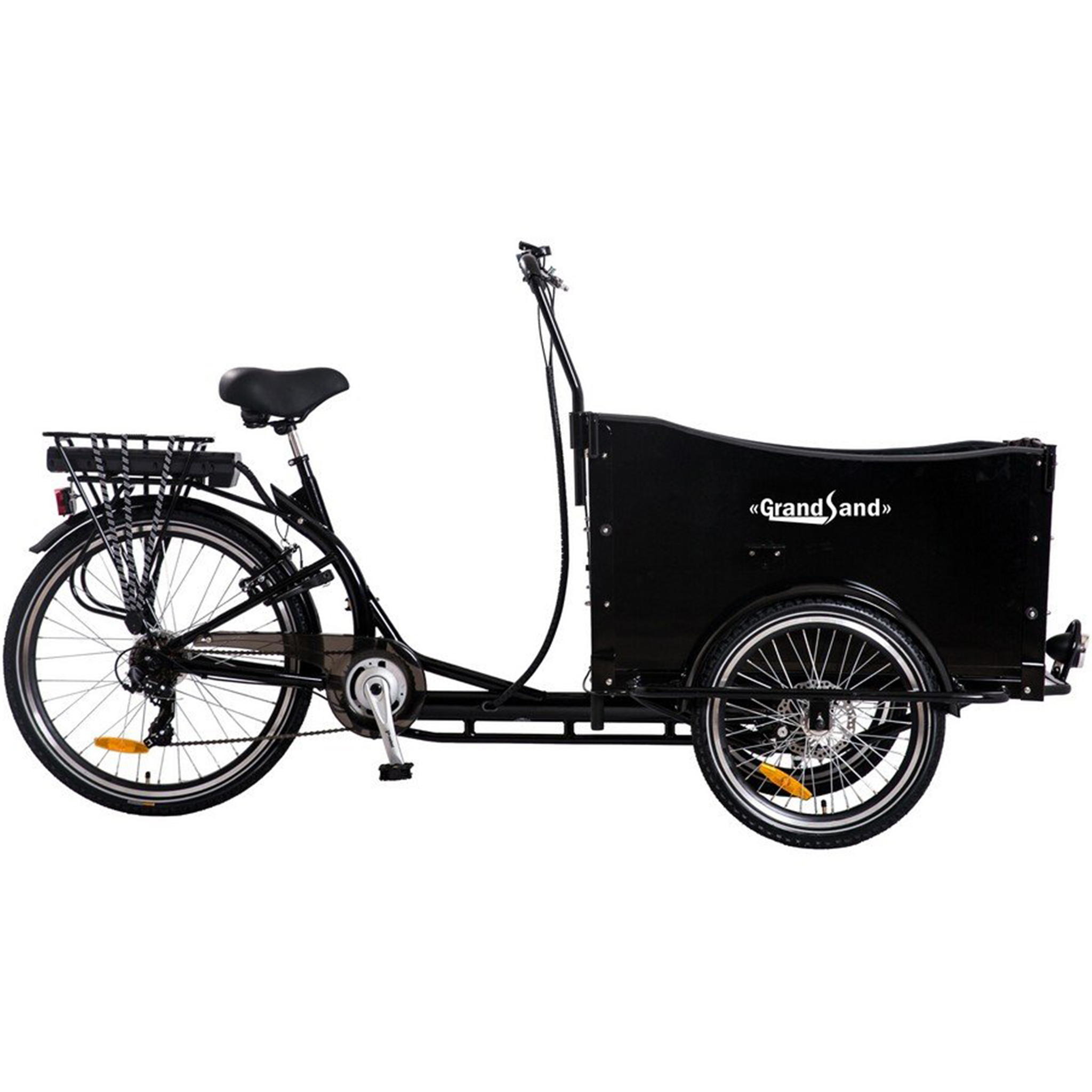 Lådcykel El | 6 växlar | 250W - 12,8Ah Panasonic litiumbatteri - Svart Lådcykel El | 6 växlar | 250W - 12,8Ah Panasonic litiumbatteri - Svart