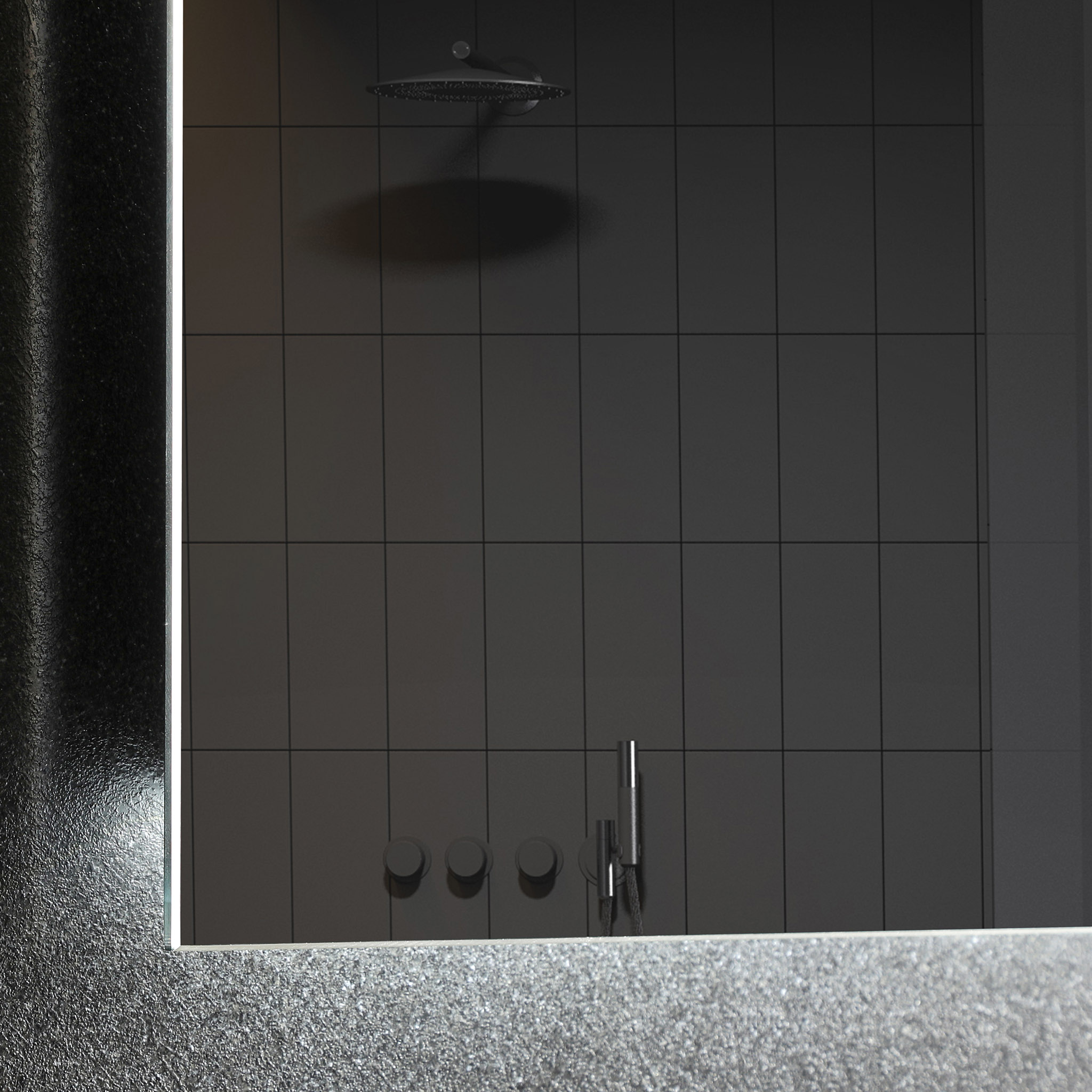Badrumsspegel med LED-belysning & anti-fog-funktion Badrumsspegel med LED-belysning & anti-fog-funktion