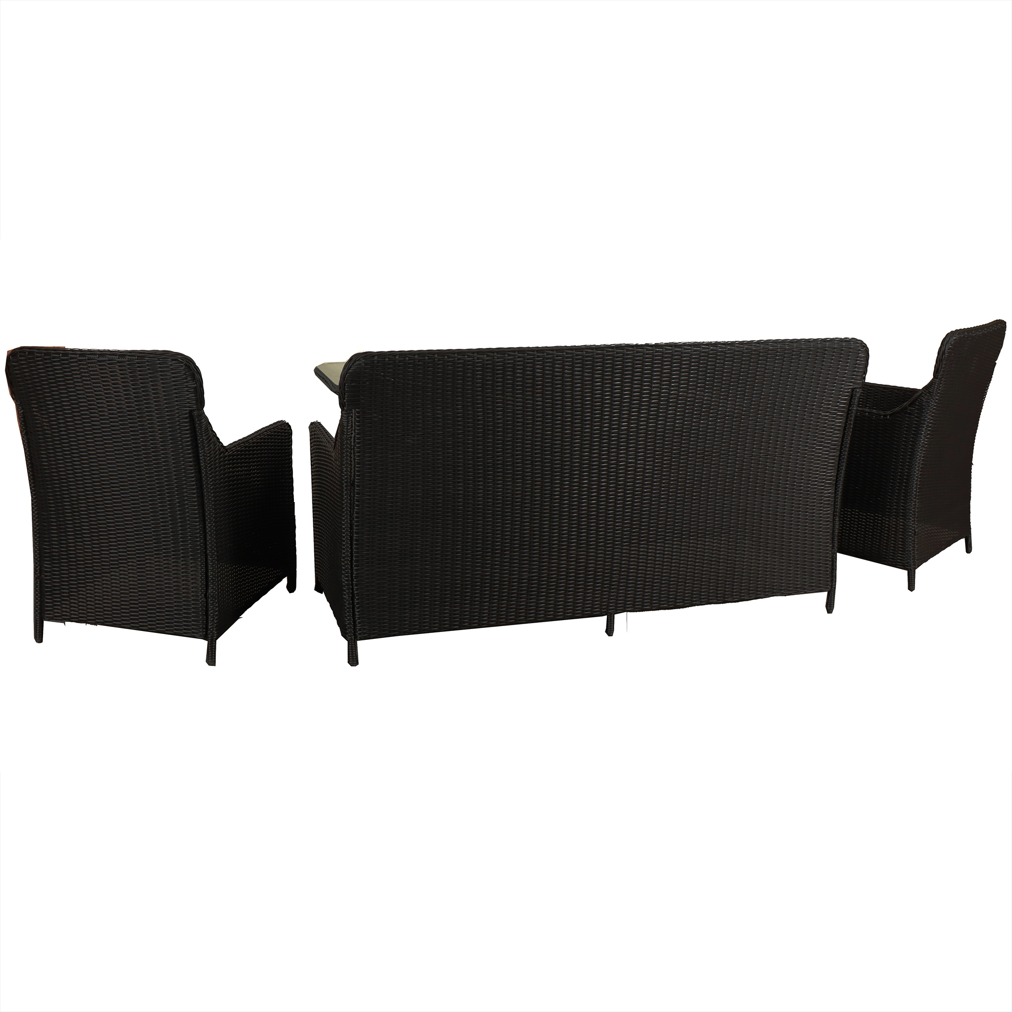 Loungegrupp utemöbler | Svart konstrotting | Rögrund Loungegrupp utemöbler | Svart konstrotting | Rögrund
